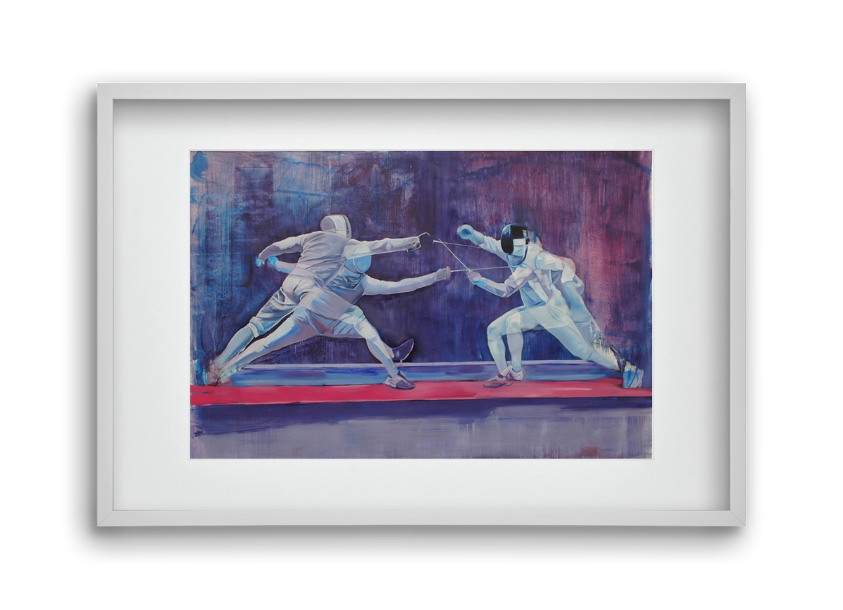 Azonosság, 45x30 cm (30x20 cm), Fehér keret, paszpartuval