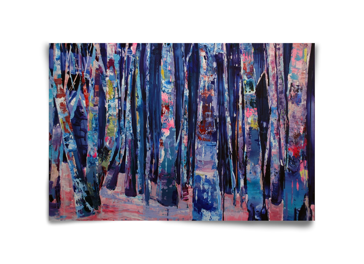 Nyír fa erdő, 45x30 cm, Keret nélkül