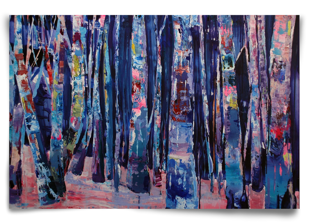 Nyír fa erdő, 90x60 cm, Keret nélkül