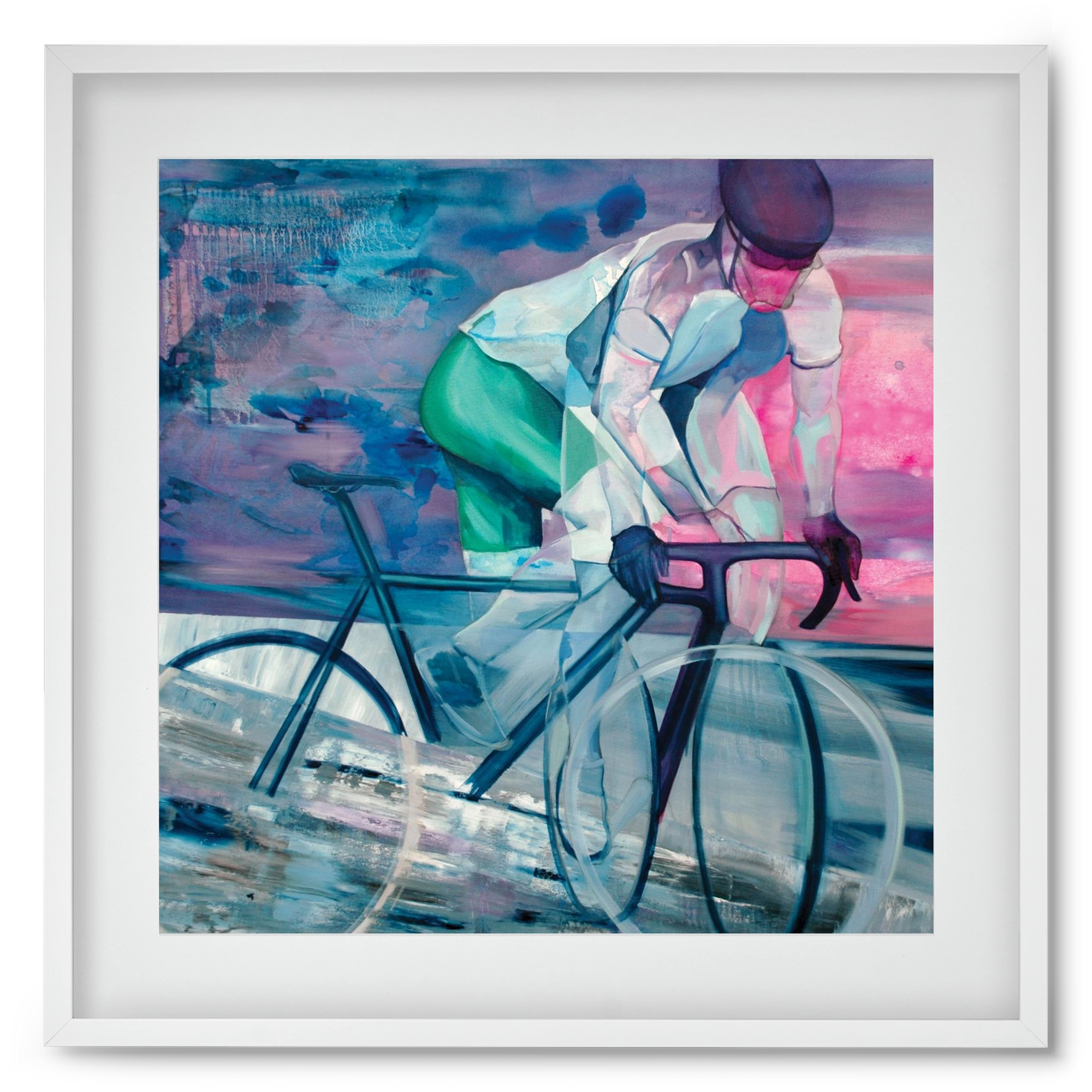 Párhuzamban, 50x50 cm (40x40 cm), Fehér keret, paszpartuval