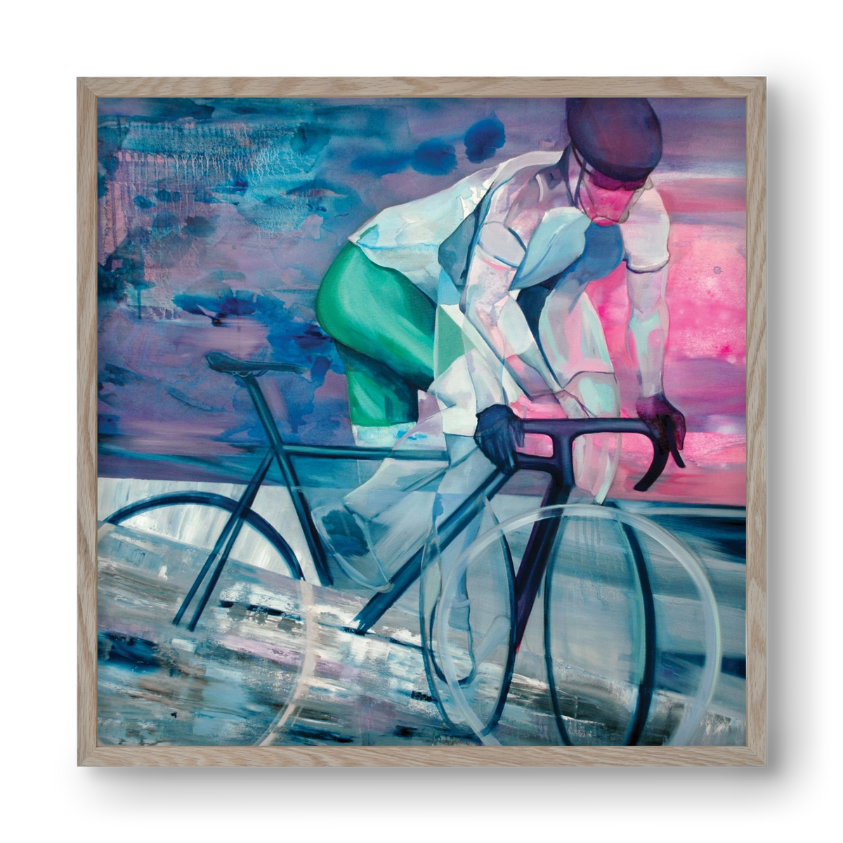 Párhuzamban, 40x40 cm (40x40 cm), Tölgy keret