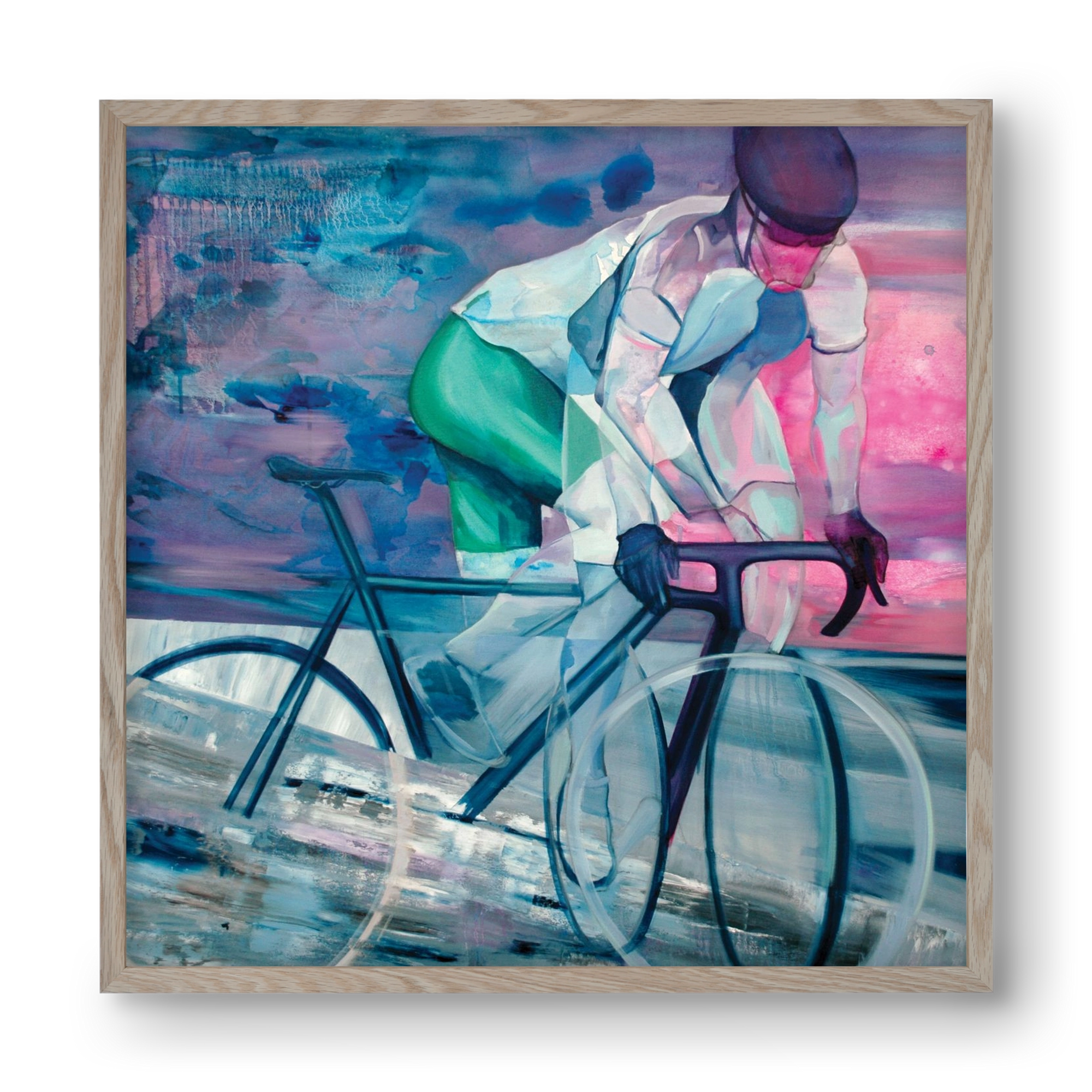 Párhuzamban, 40x40 cm (40x40 cm), Tölgy keret