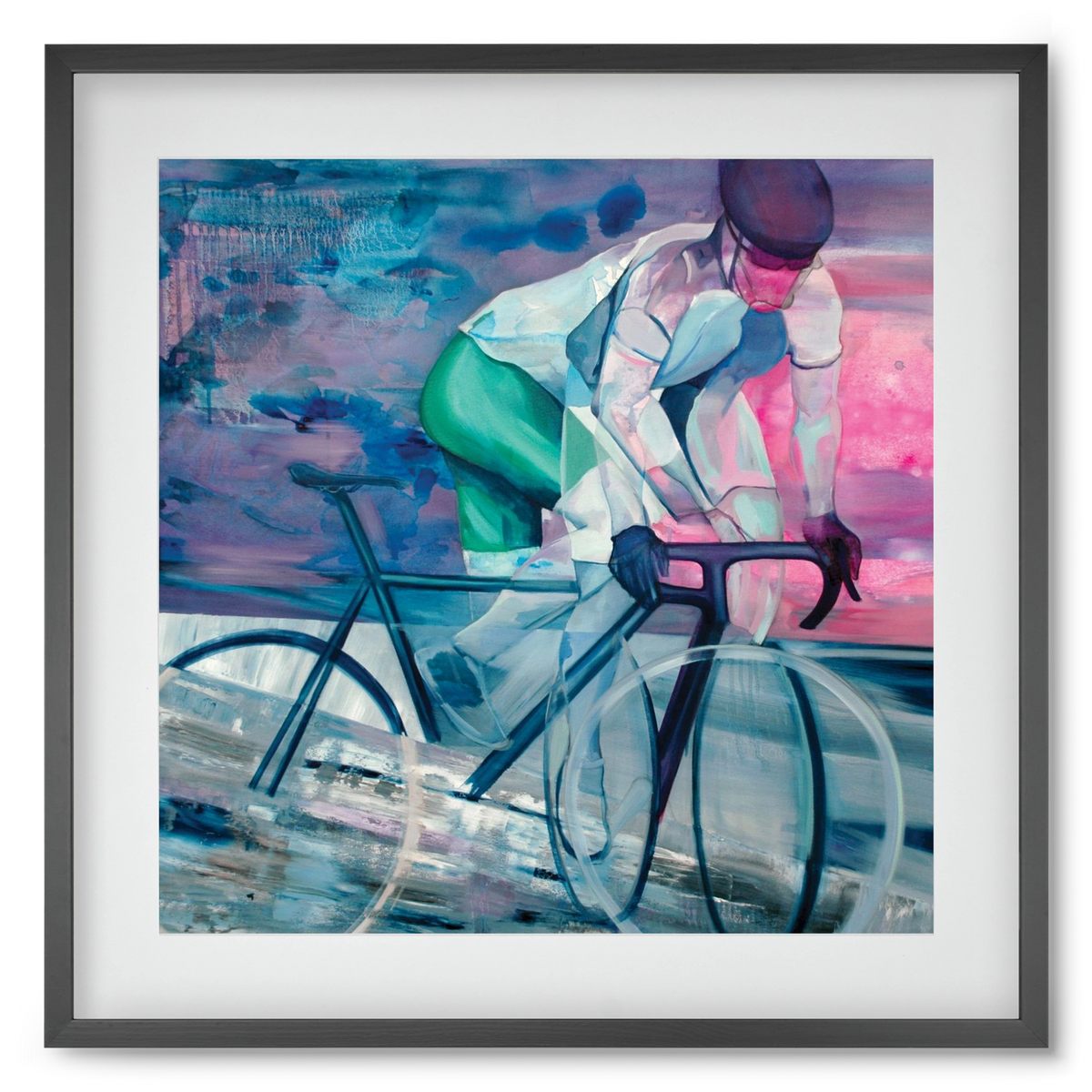 Párhuzamban, 50x50 cm (40x40 cm), Fekete keret, paszpartuval