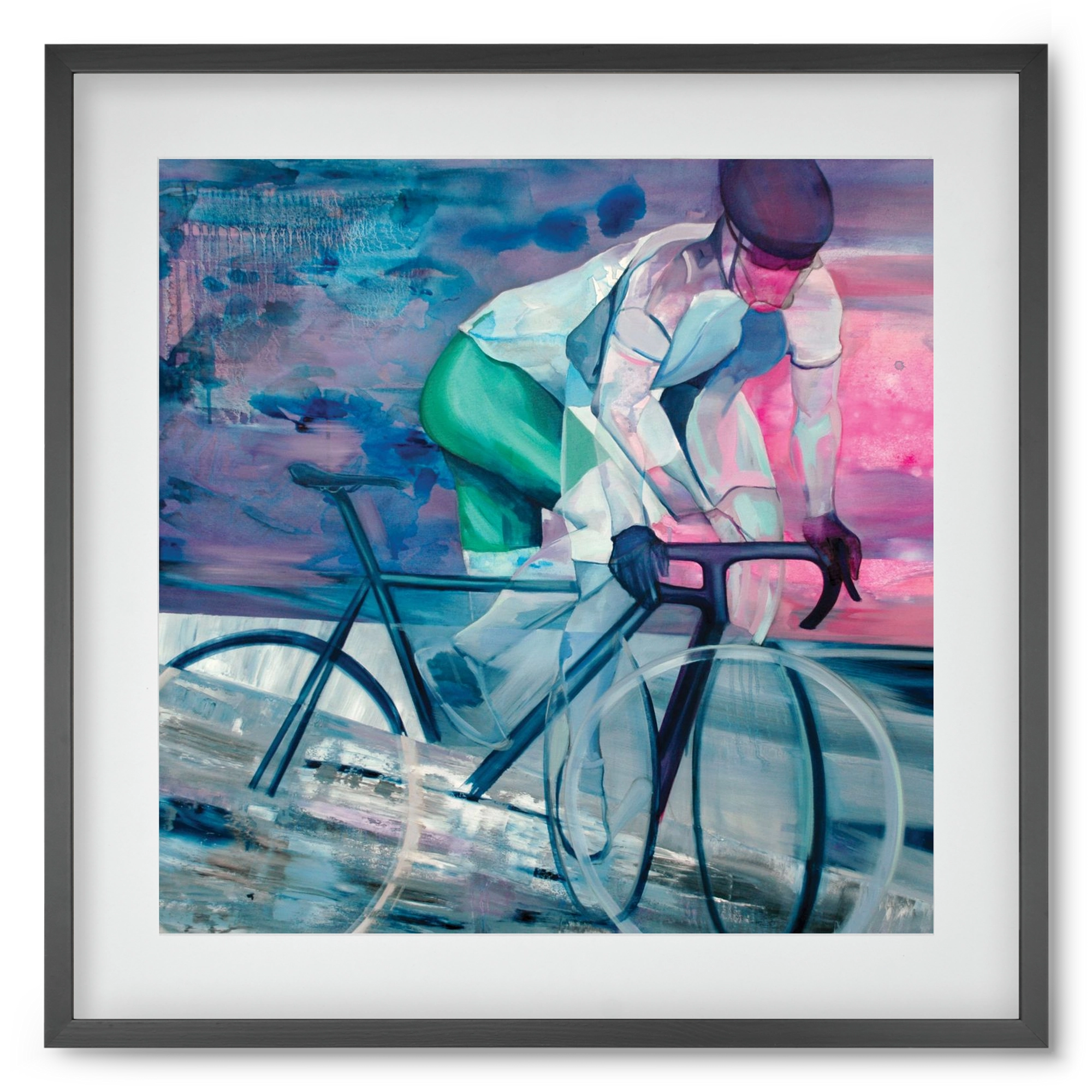 Párhuzamban, 50x50 cm (40x40 cm), Fekete keret, paszpartuval