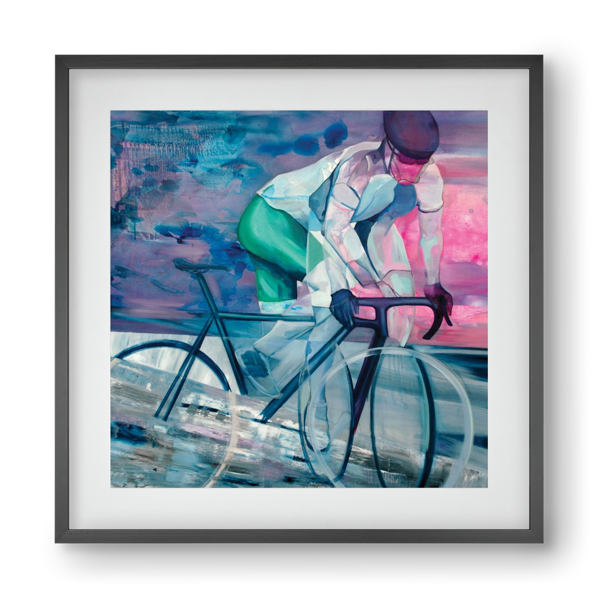 Párhuzamban, 40x40 cm (30x30 cm), Fekete keret, paszpartuval