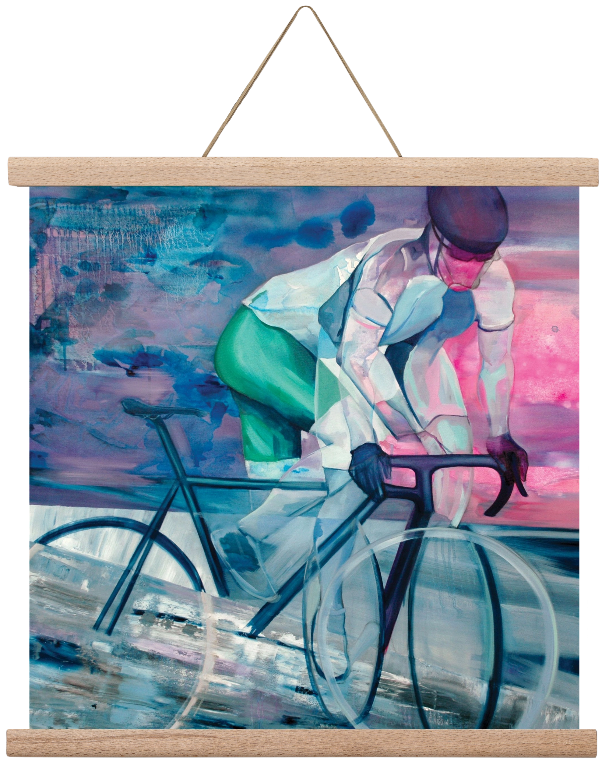 Párhuzamban, 40x40 cm (40x40 cm), Tölgy akasztó