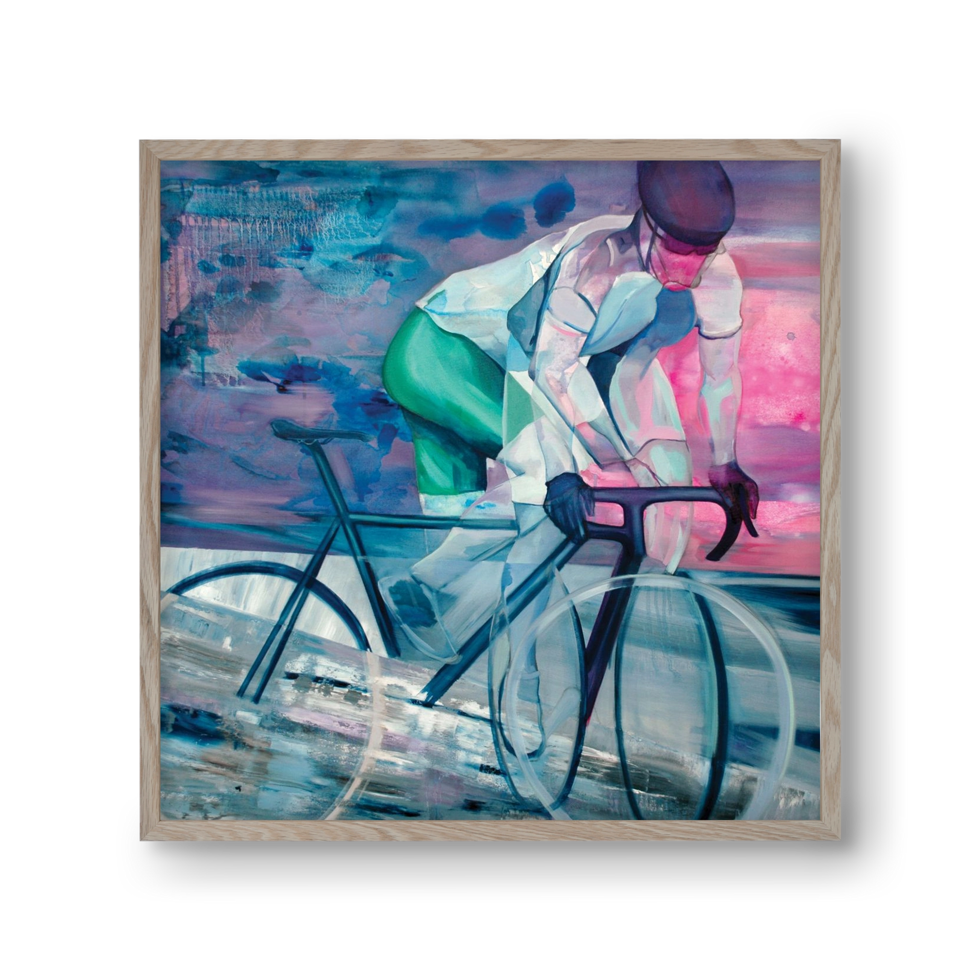 Párhuzamban, 30x30 cm (30x30 cm), Tölgy keret