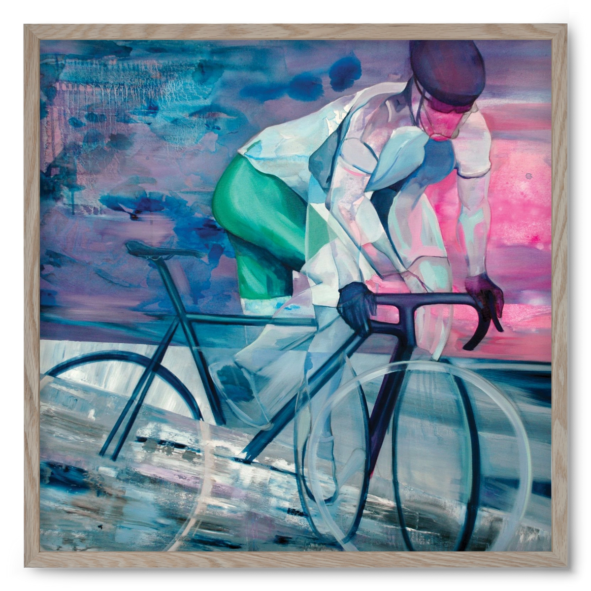 Párhuzamban, 50x50 cm (50x50 cm), Tölgy keret