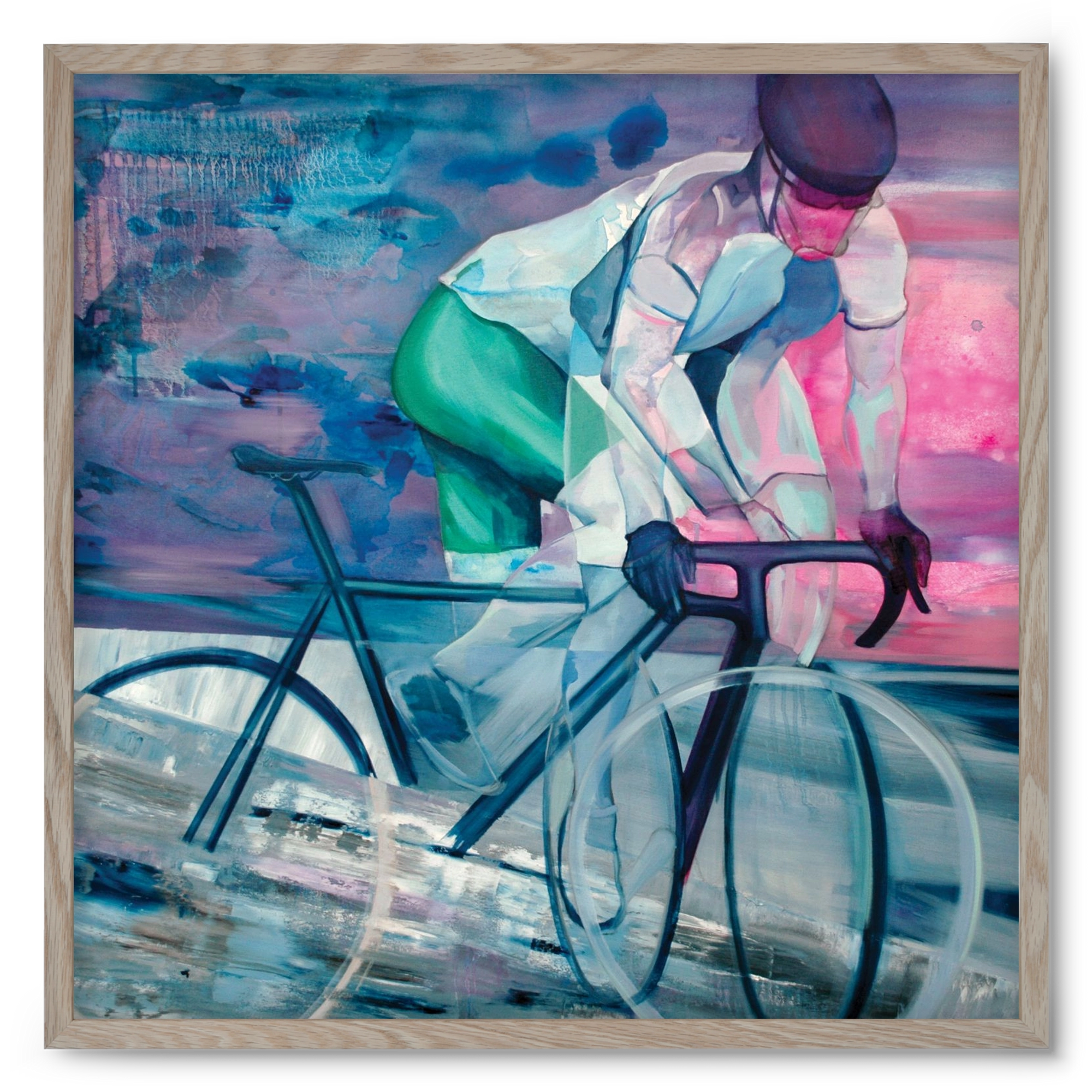 Párhuzamban, 50x50 cm (50x50 cm), Tölgy keret