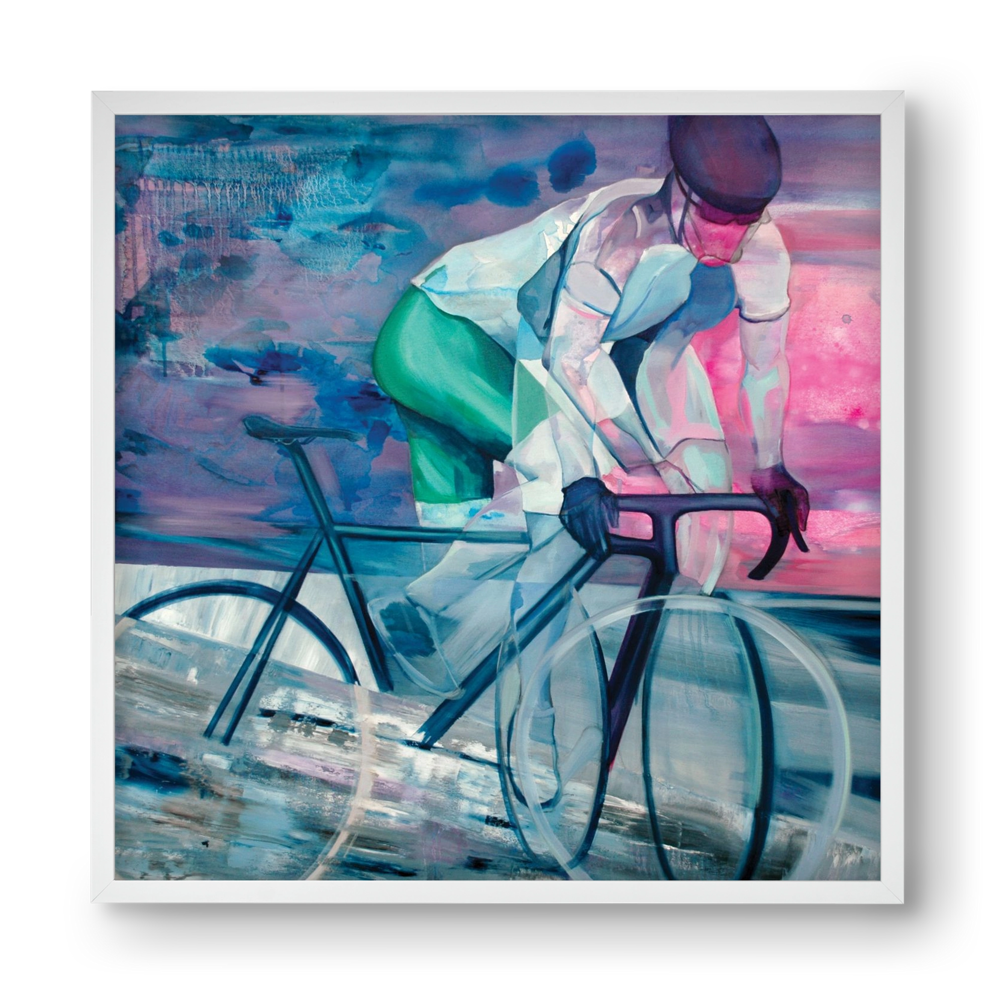 Párhuzamban, 40x40 cm (40x40 cm), Fehér keret