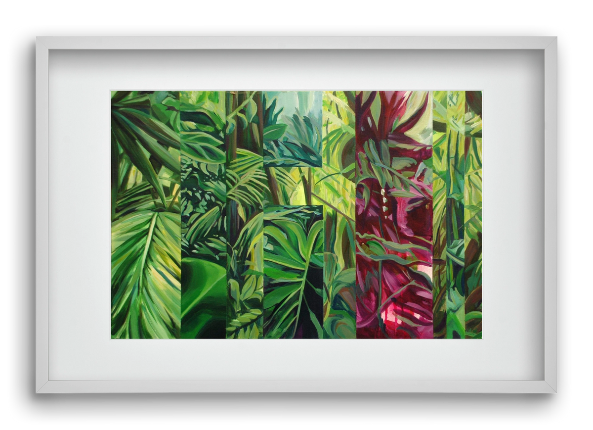 Jungel, 60x40 cm (45x30 cm), Fehér keret, paszpartuval