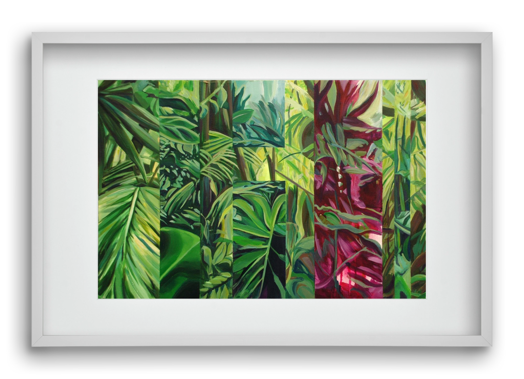 Jungel, 60x40 cm (45x30 cm), Fehér keret, paszpartuval