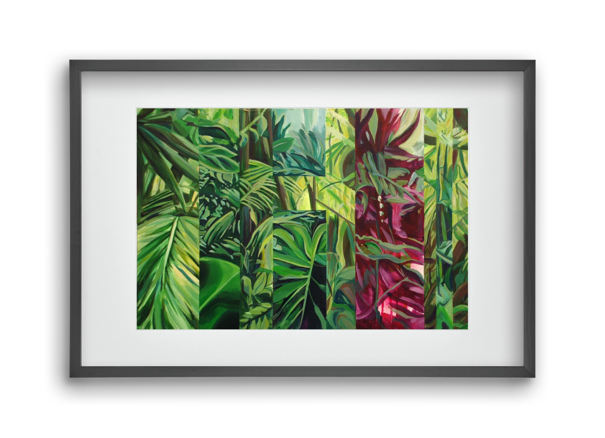 Jungel, 45x30 cm (30x20 cm), Fekete keret, paszpartuval