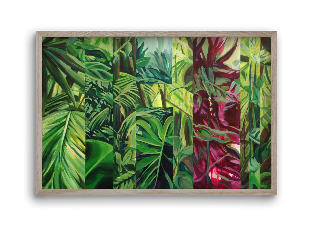 Jungel, 45x30 cm (45x30 cm), Tölgy keret