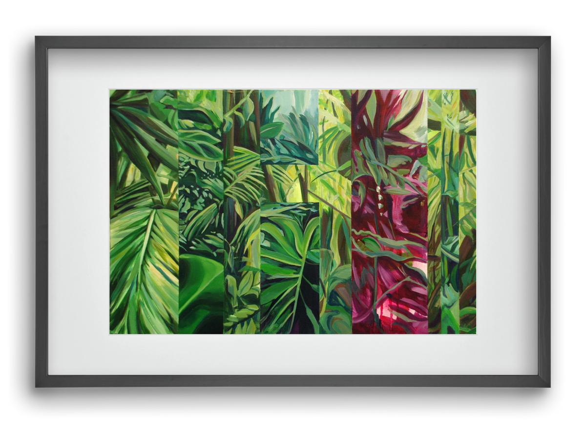 Jungel, 60x40 cm (45x30 cm), Fekete keret, paszpartuval