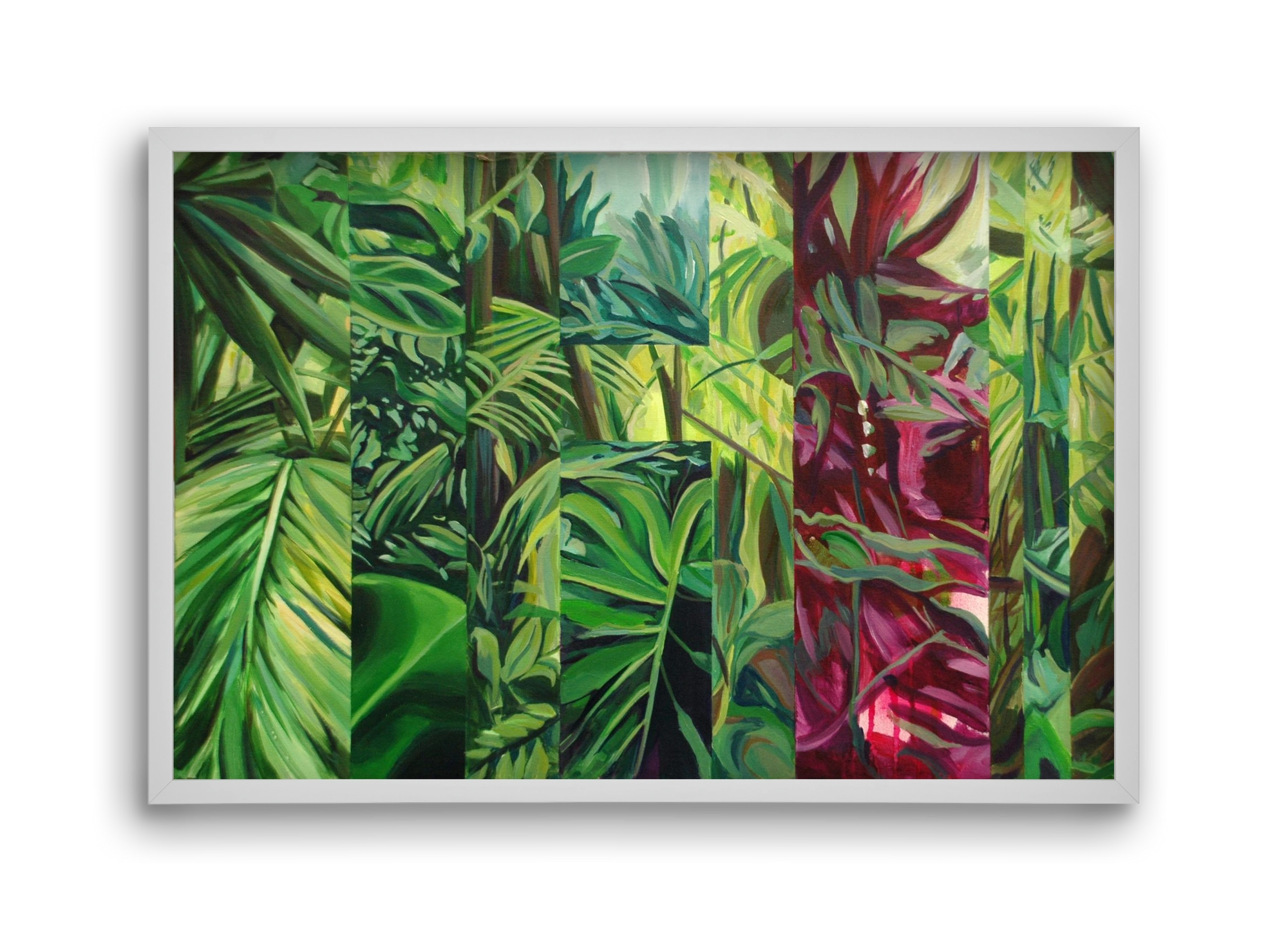 Jungel, 45x30 cm (45x30 cm), Fehér keret