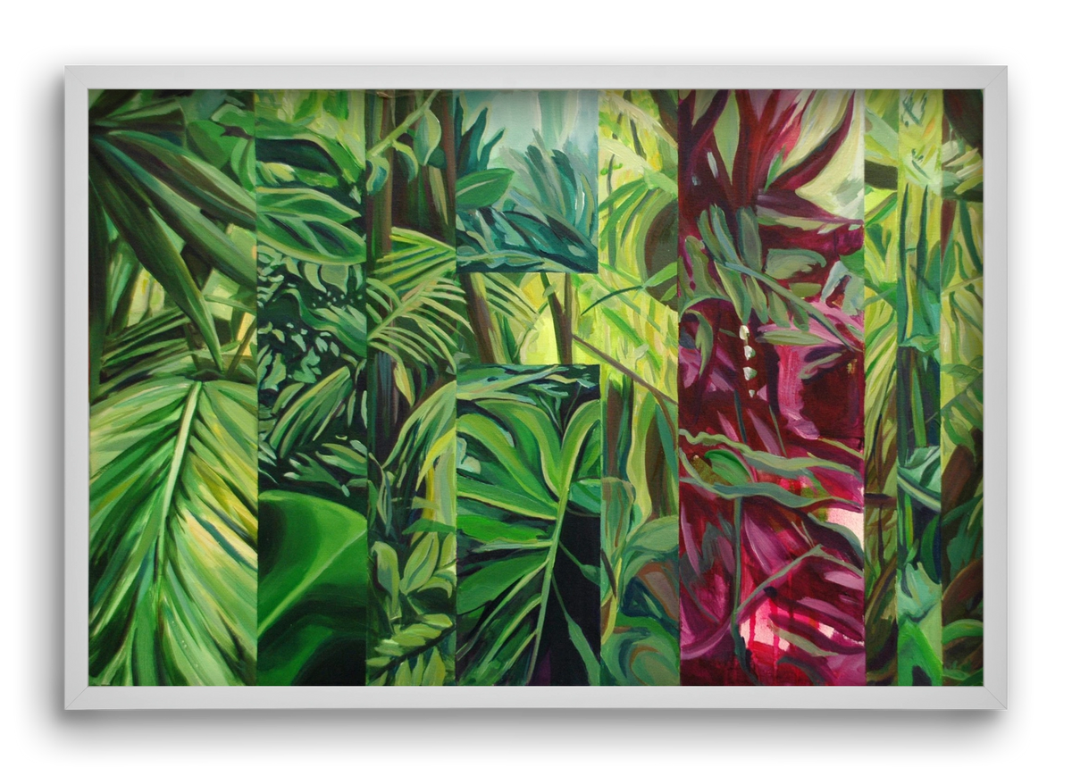 Jungel, 60x40 cm (60x40 cm), Fehér keret