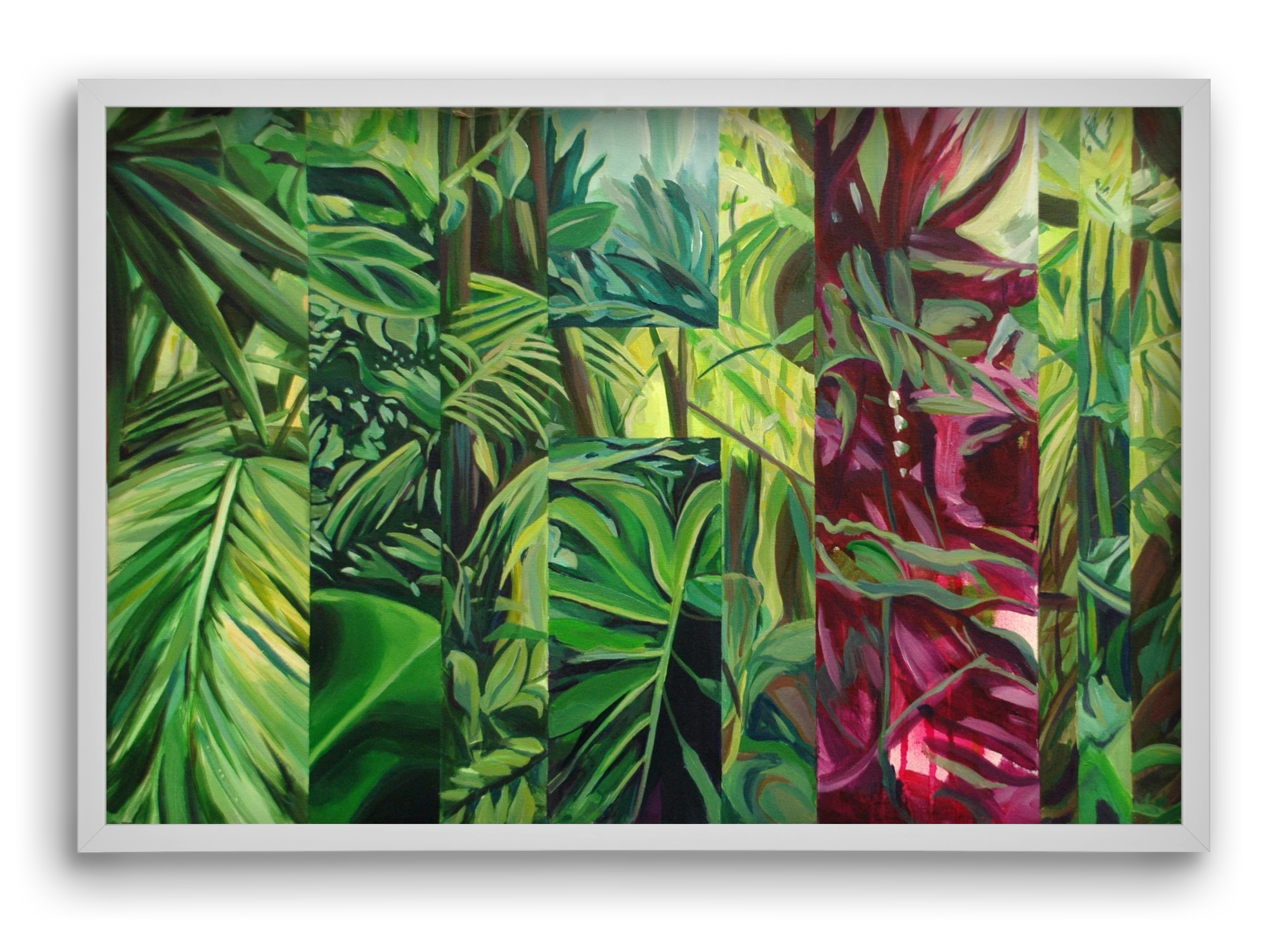 Jungel, 60x40 cm (60x40 cm), Fehér keret