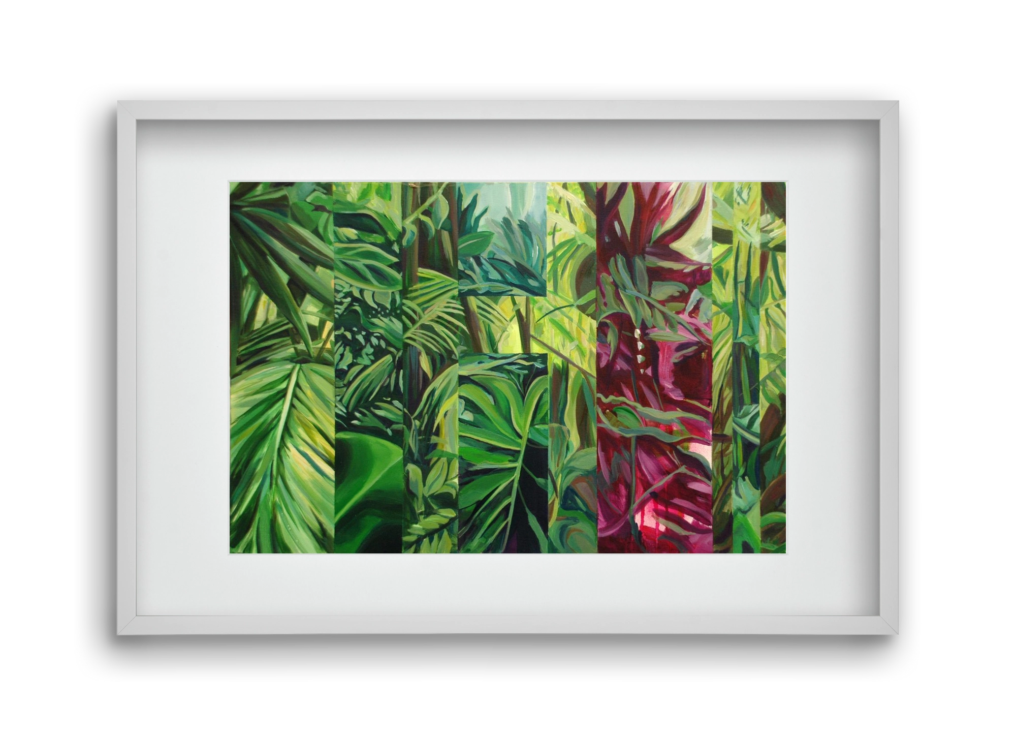 Jungel, 45x30 cm (30x20 cm), Fehér keret, paszpartuval