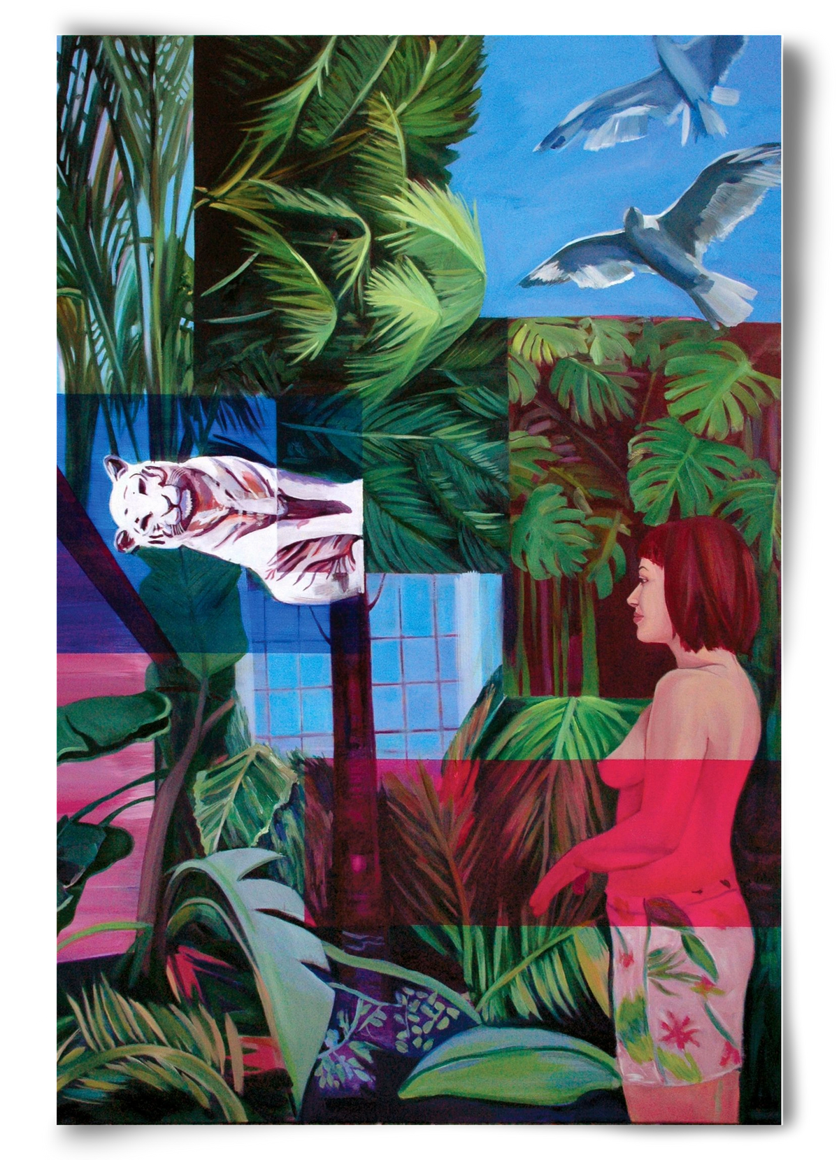 Jungel nő, 60x90 cm, Keret nélkül