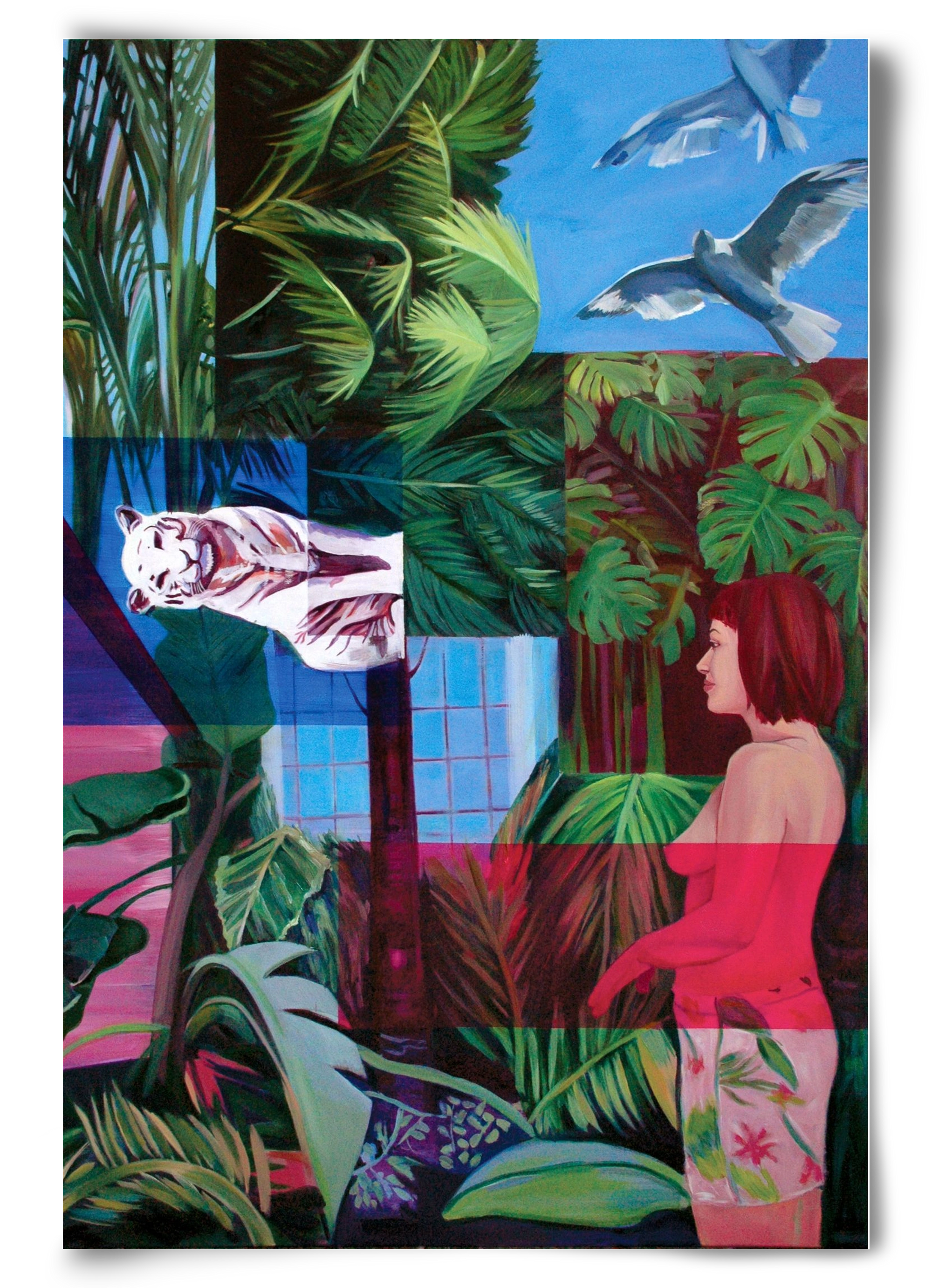 Jungel nő, 60x90 cm, Keret nélkül