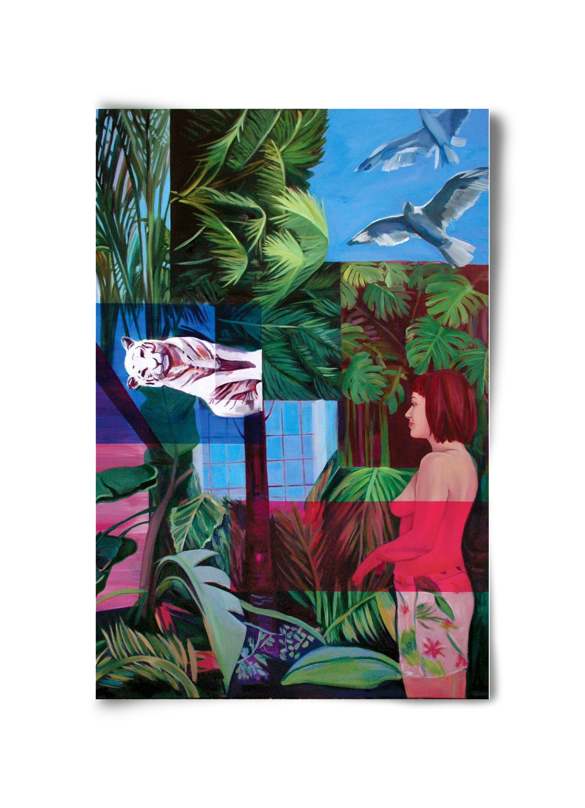 Jungel nő, 30x45 cm, Keret nélkül