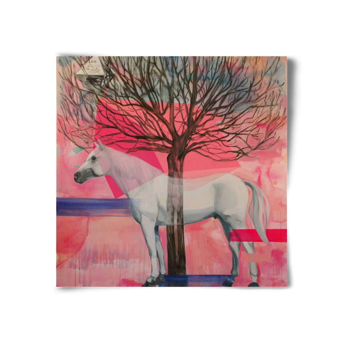 Ló a házban, 30x30 cm, Keret nélkül