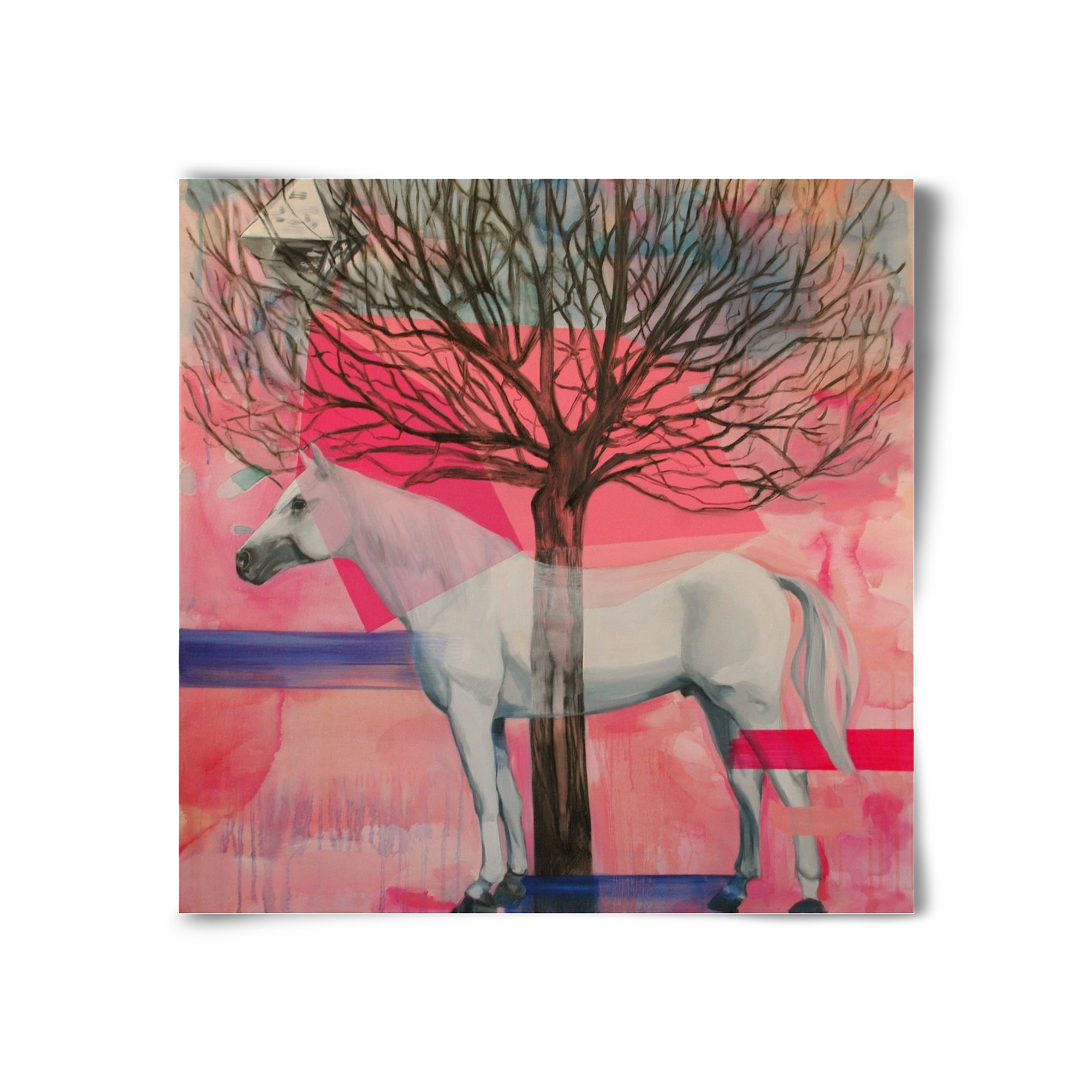 Ló a házban, 30x30 cm, Keret nélkül