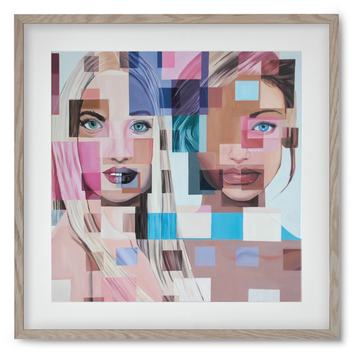 Jövő, 50x50 cm (40x40 cm), Tölgy keret, paszpartuval