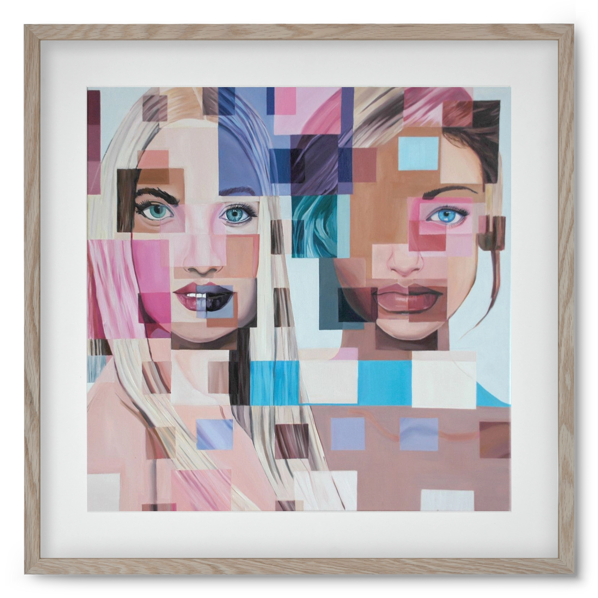 Jövő, 50x50 cm (40x40 cm), Tölgy keret, paszpartuval