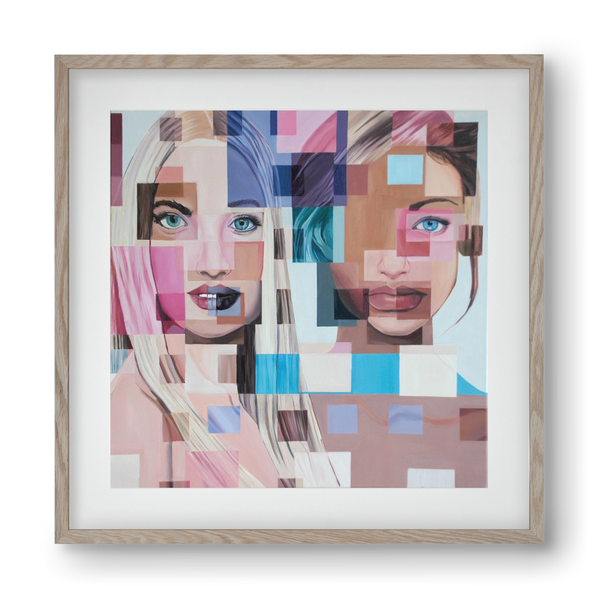 Jövő, 40x40 cm (30x30 cm), Tölgy keret, paszpartuval