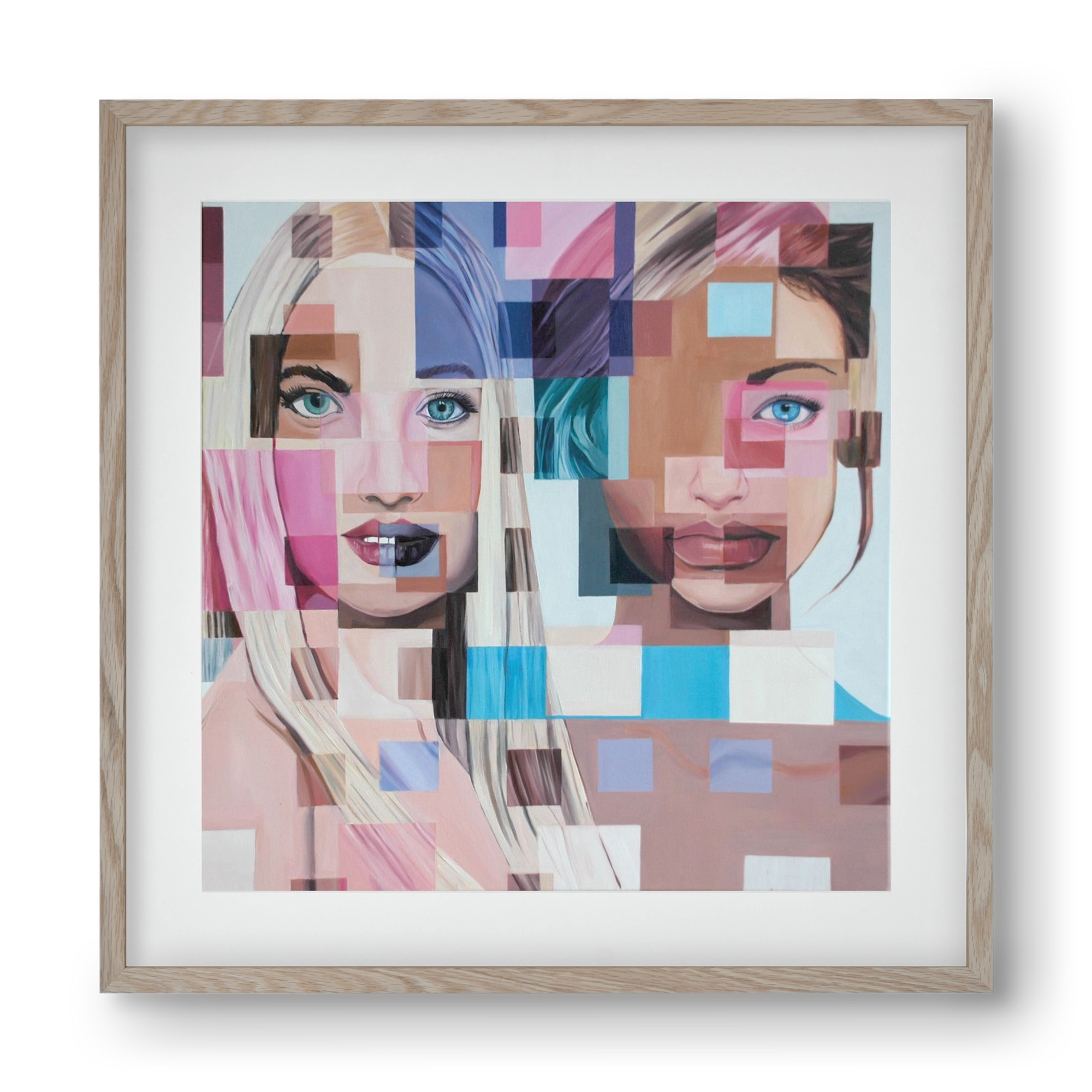 Jövő, 40x40 cm (30x30 cm), Tölgy keret, paszpartuval