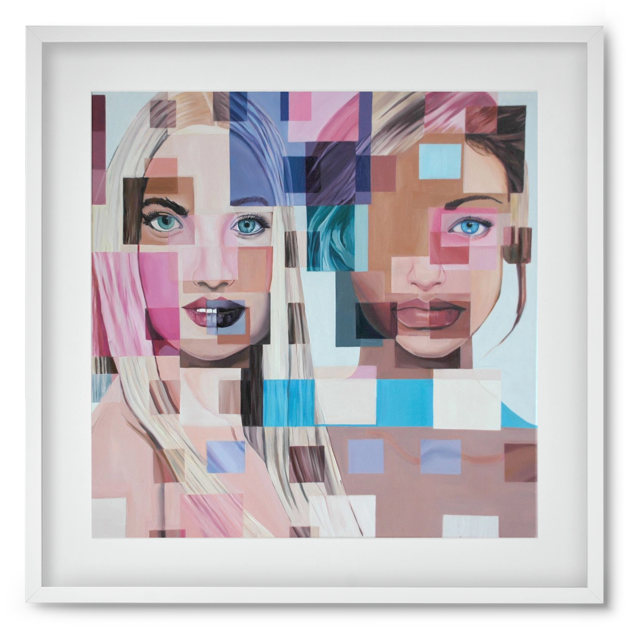 Jövő, 50x50 cm (40x40 cm), Fehér keret, paszpartuval