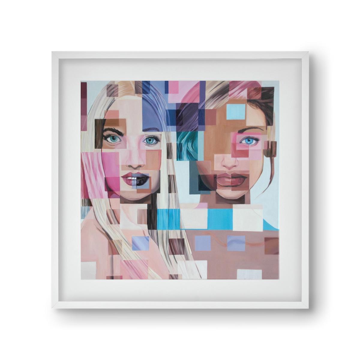 Jövő, 30x30 cm (20x20 cm), Fehér keret, paszpartuval