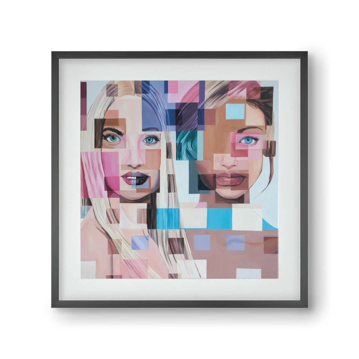 Jövő, 30x30 cm (20x20 cm), Fekete keret, paszpartuval