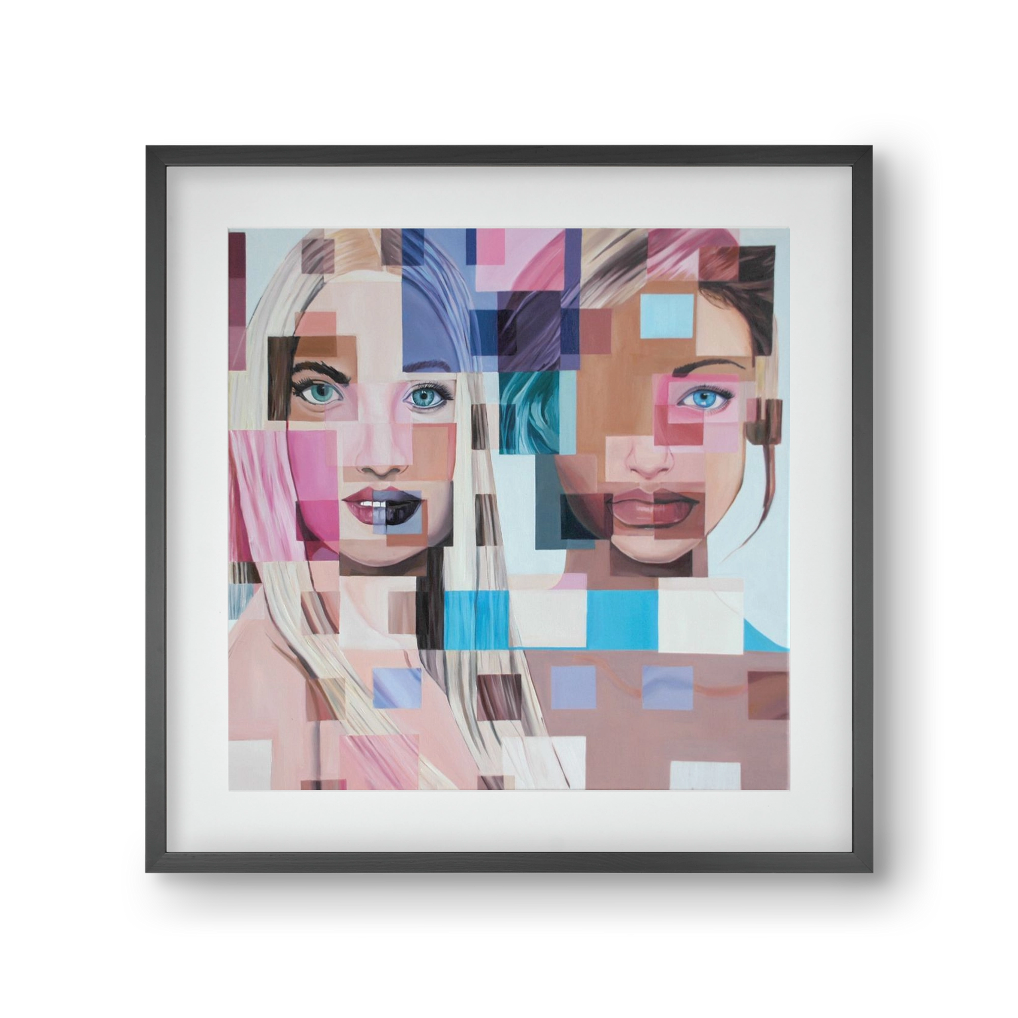 Jövő, 30x30 cm (20x20 cm), Fekete keret, paszpartuval