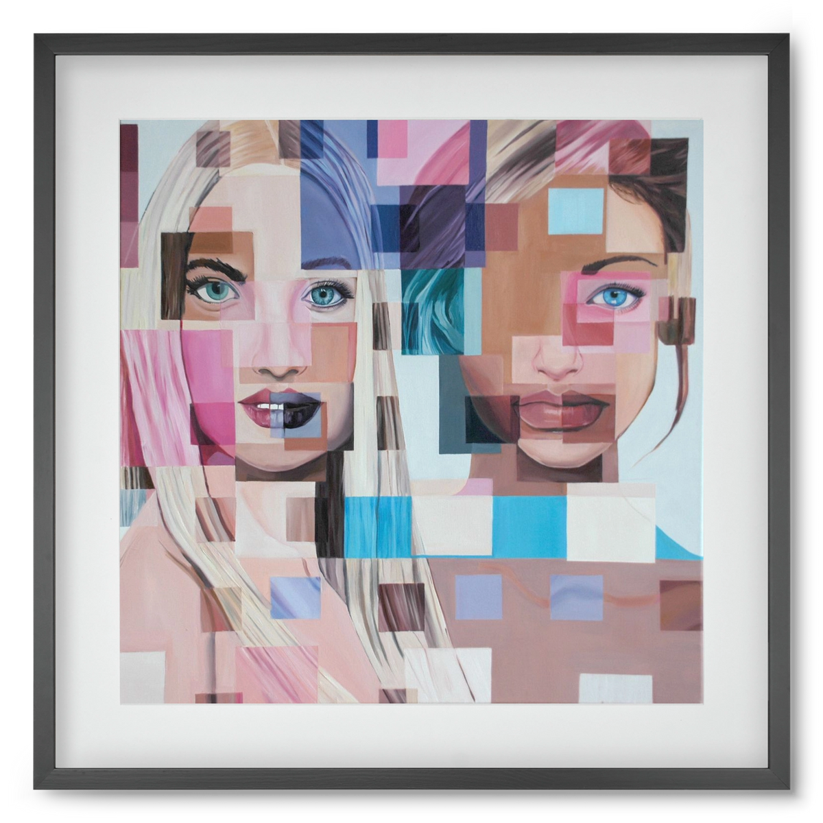 Jövő, 50x50 cm (40x40 cm), Fekete keret, paszpartuval