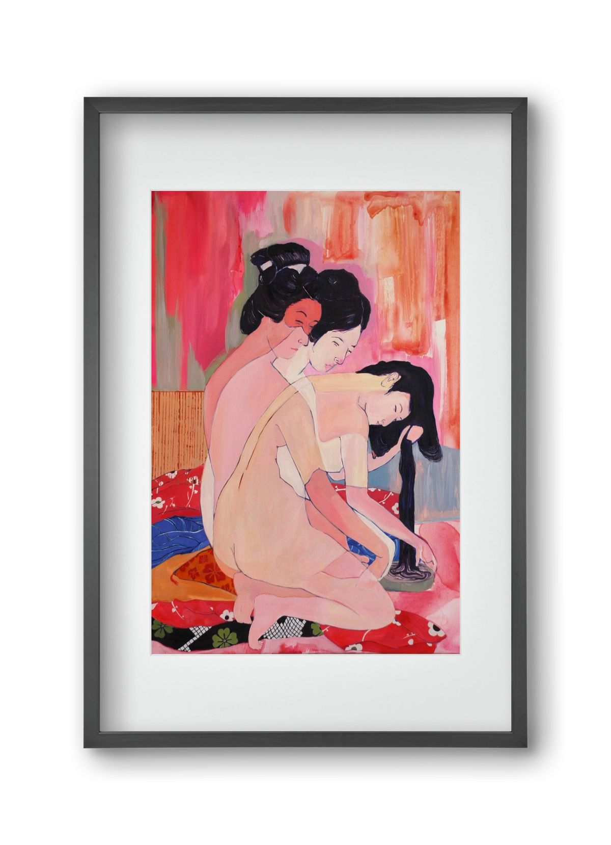 Gésa, 30x45 cm (20x30 cm), Fekete keret, paszpartuval