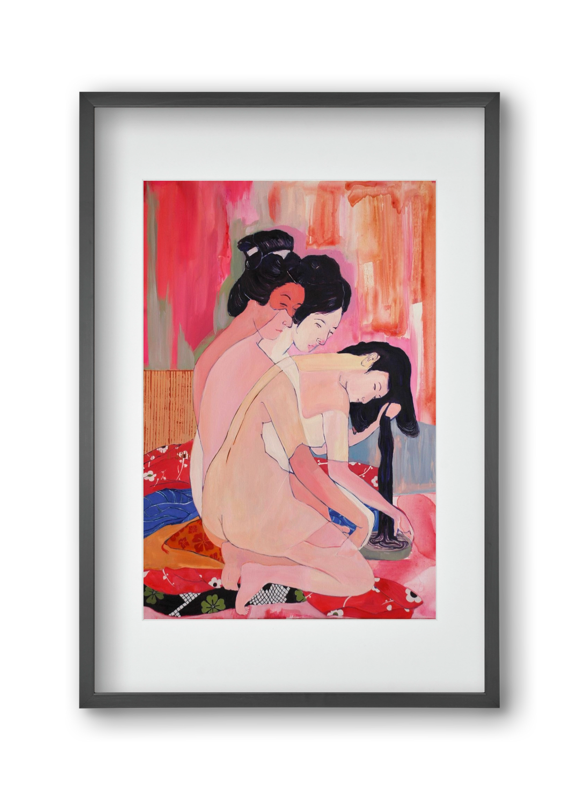 Gésa, 30x45 cm (20x30 cm), Fekete keret, paszpartuval