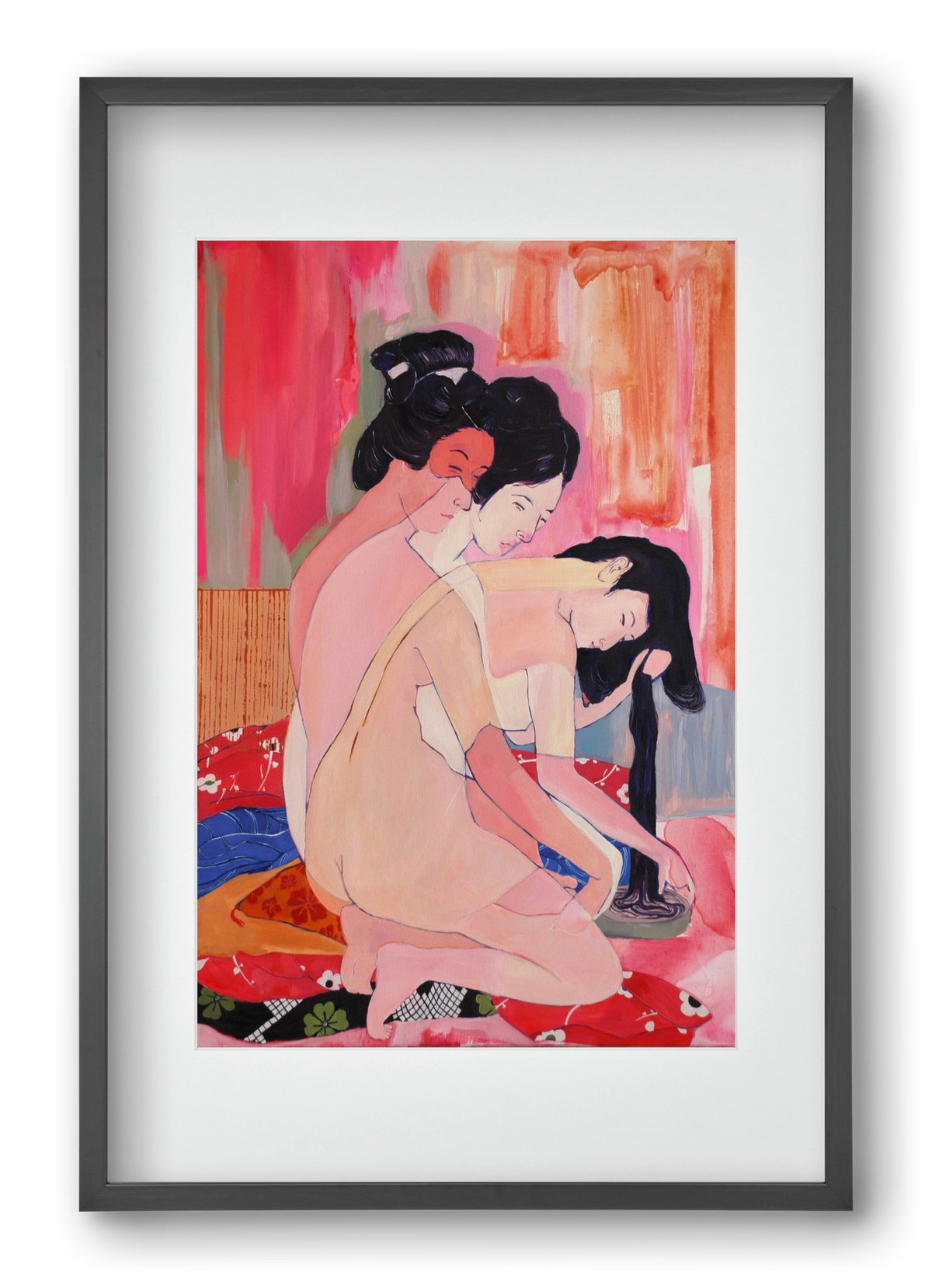 Gésa, 40x60 cm (30x45 cm), Fekete keret, paszpartuval