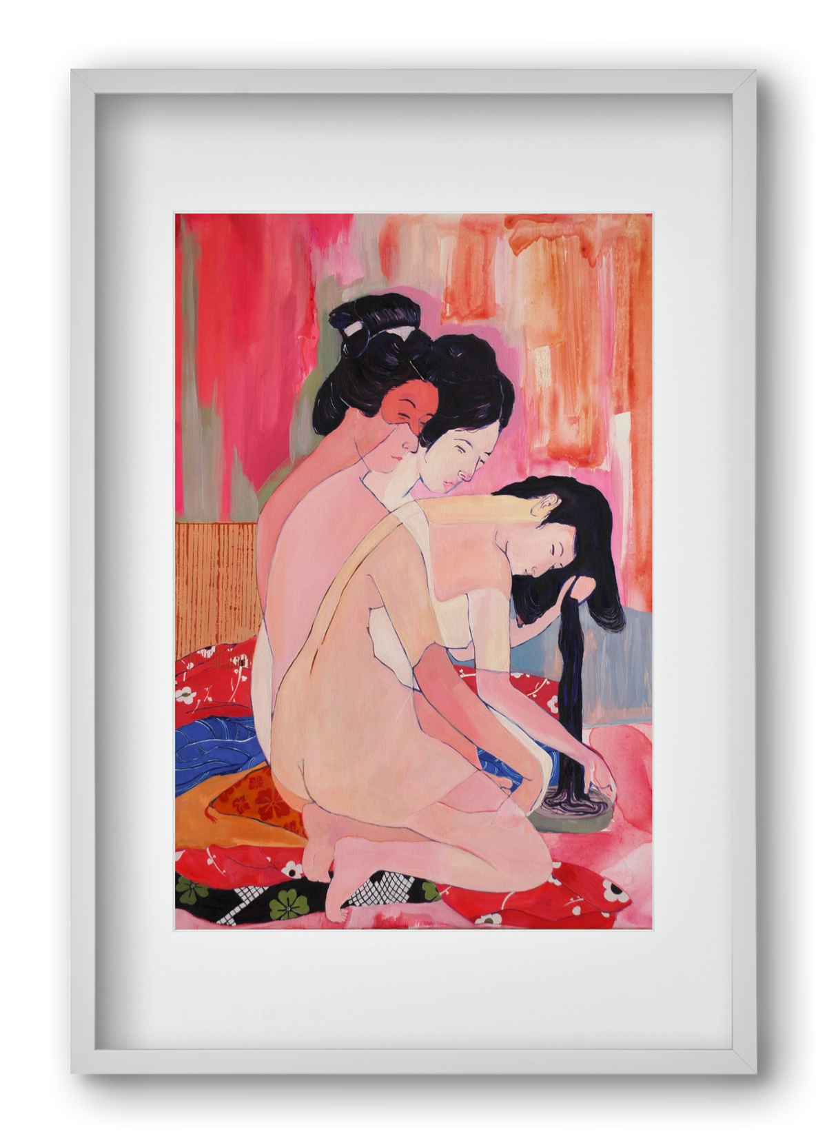 Gésa, 40x60 cm (30x45 cm), Fehér keret, paszpartuval