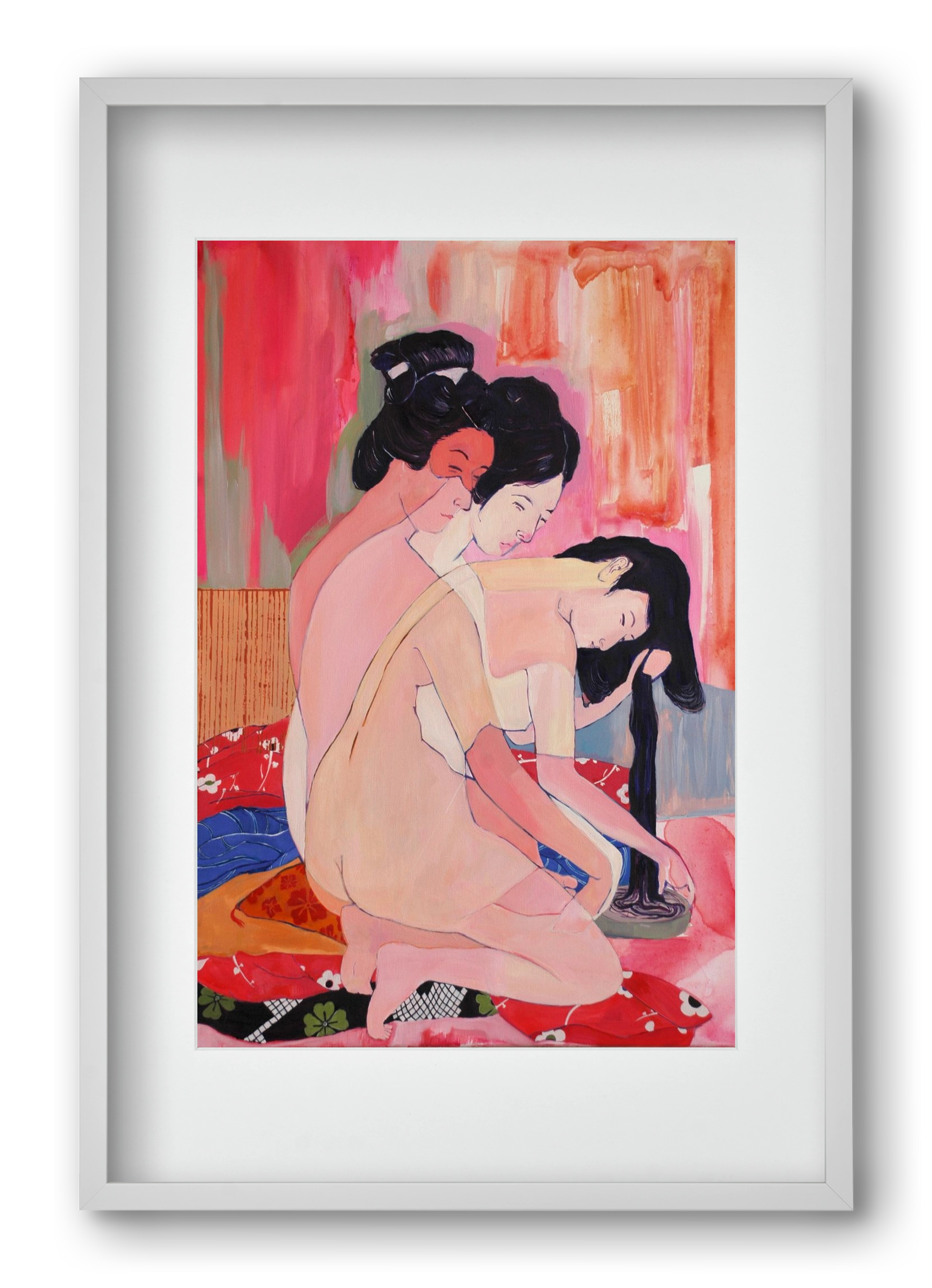 Gésa, 40x60 cm (30x45 cm), Fehér keret, paszpartuval