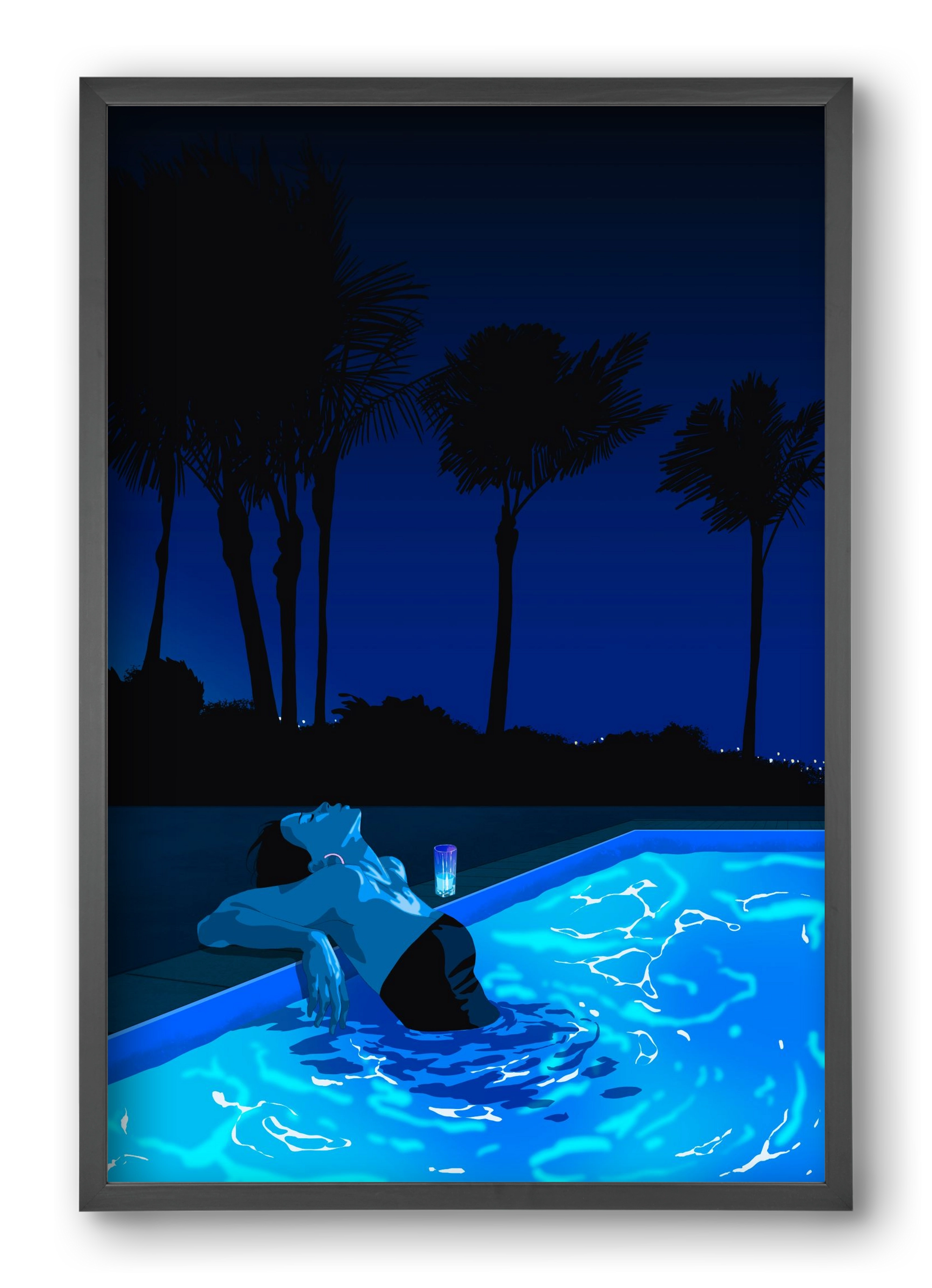 The Waiting Blues - The Pool, 40x60 cm (40x60 cm), Fekete keret