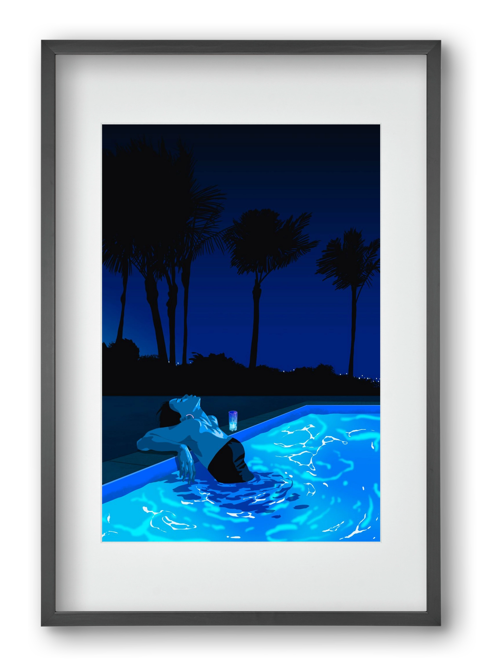 The Waiting Blues - The Pool, 40x60 cm (30x45 cm), Fekete keret, paszpartuval
