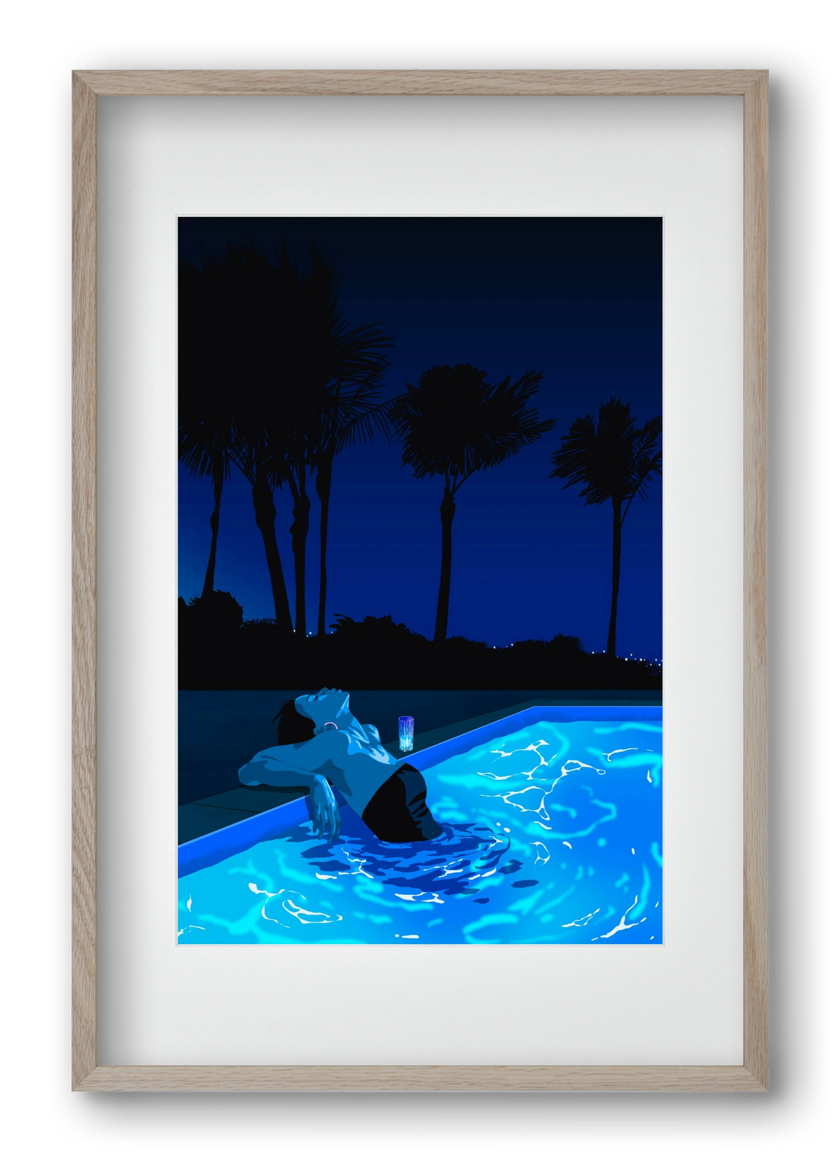 The Waiting Blues - The Pool, 40x60 cm (30x45 cm), Tölgy keret, paszpartuval