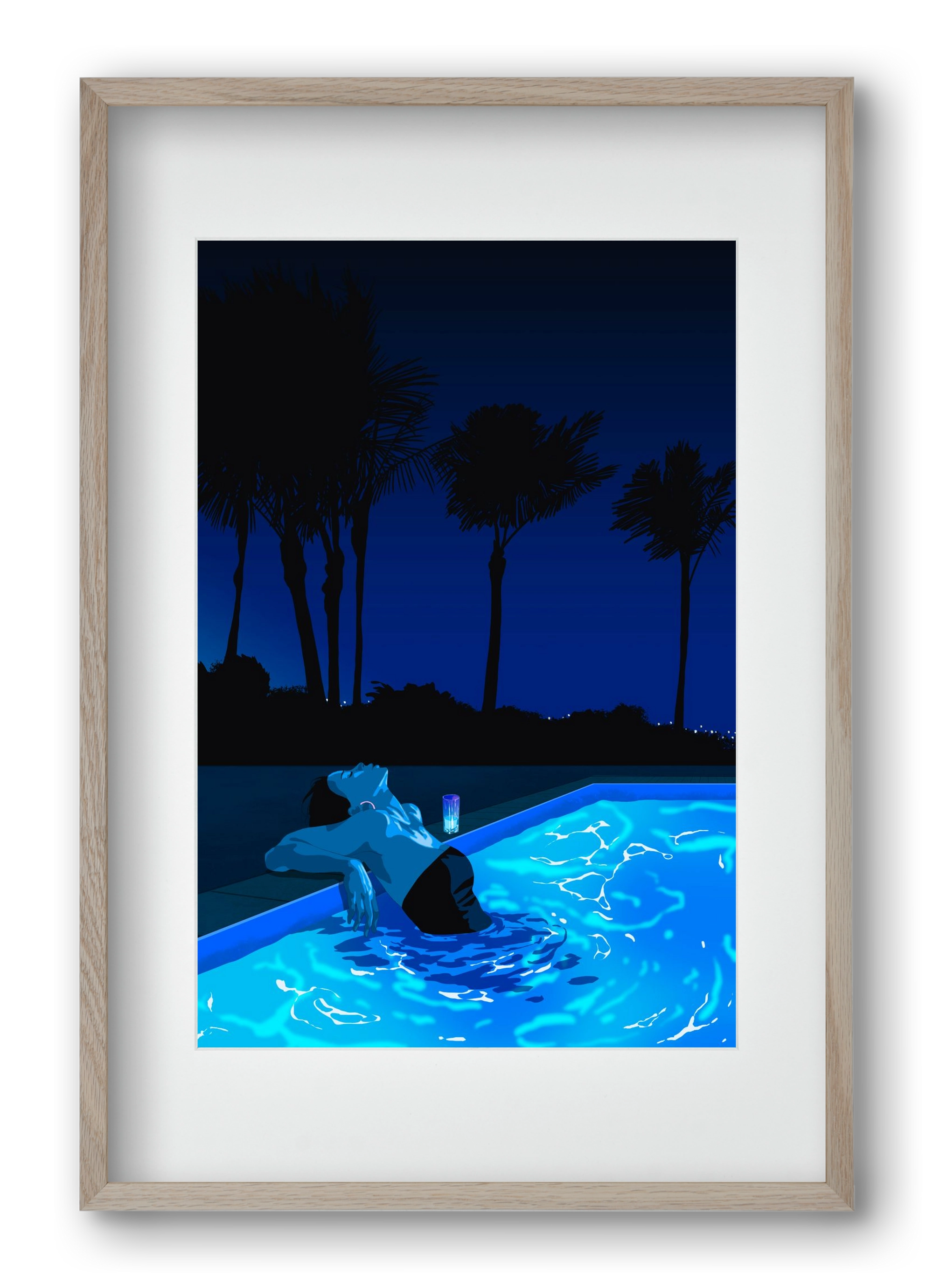 The Waiting Blues - The Pool, 40x60 cm (30x45 cm), Tölgy keret, paszpartuval