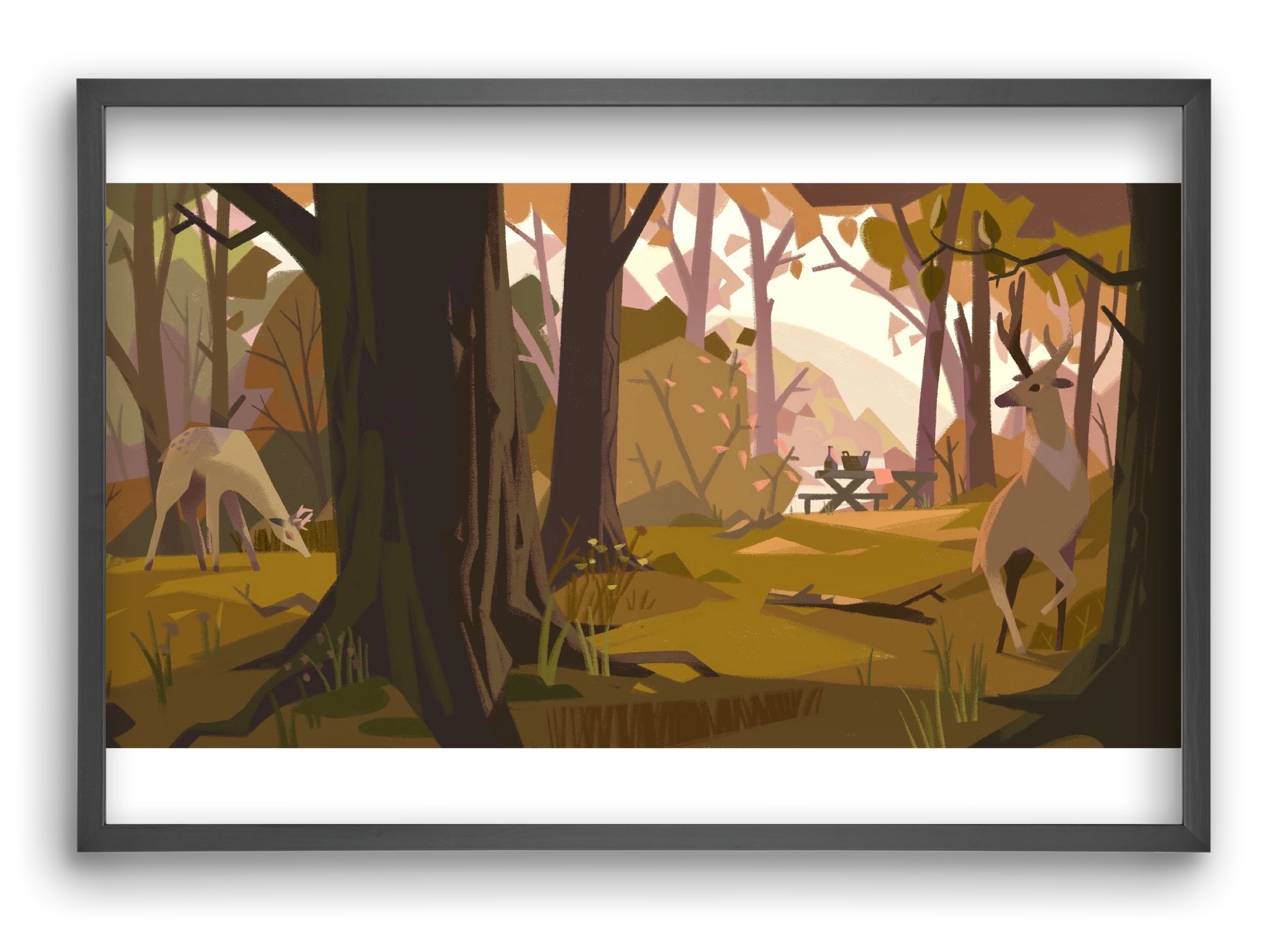 Autumn vibes, 60x40 cm (60x40 cm), Fekete keret