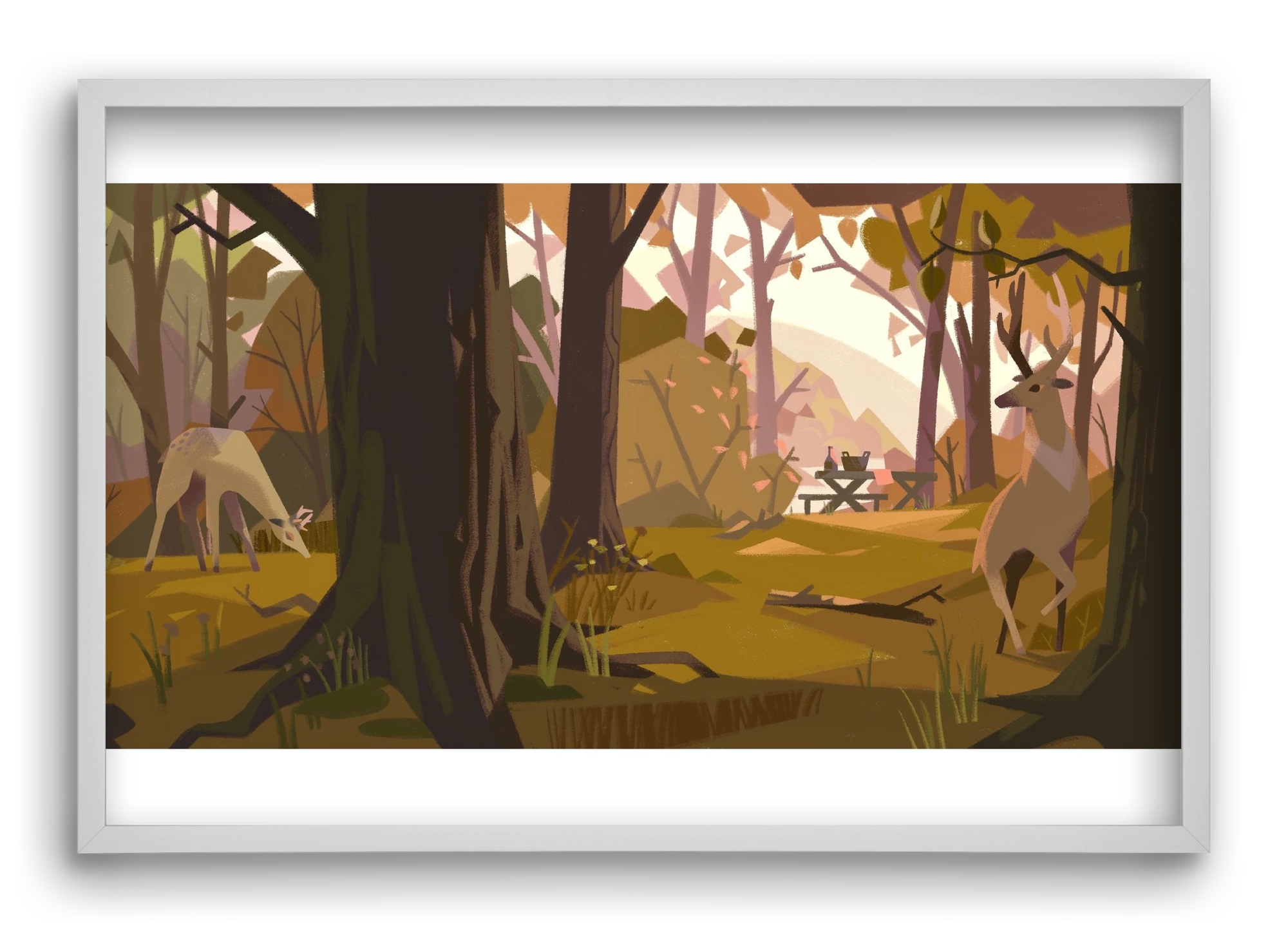 Autumn vibes, 60x40 cm (60x40 cm), Fehér keret