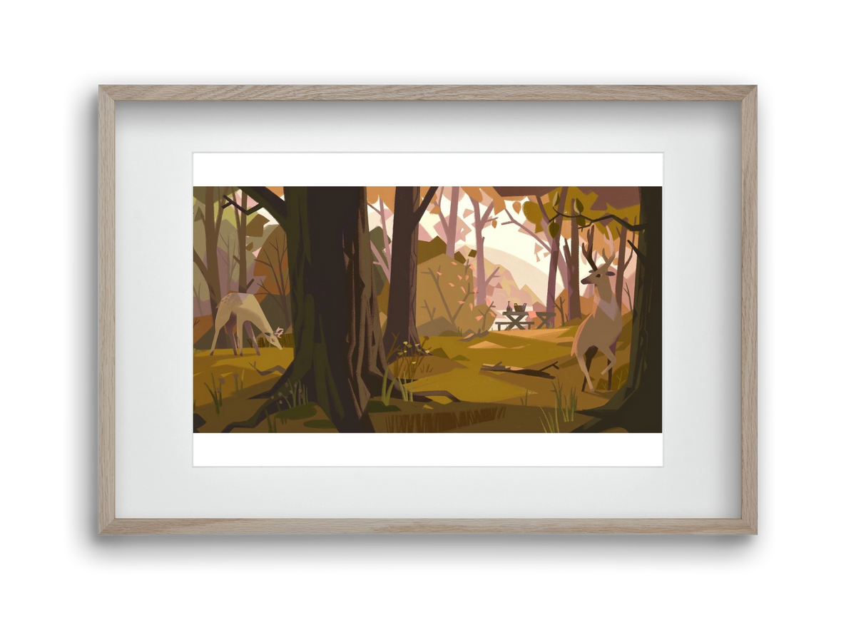 Autumn vibes, 45x30 cm (30x20 cm), Tölgy keret, paszpartuval