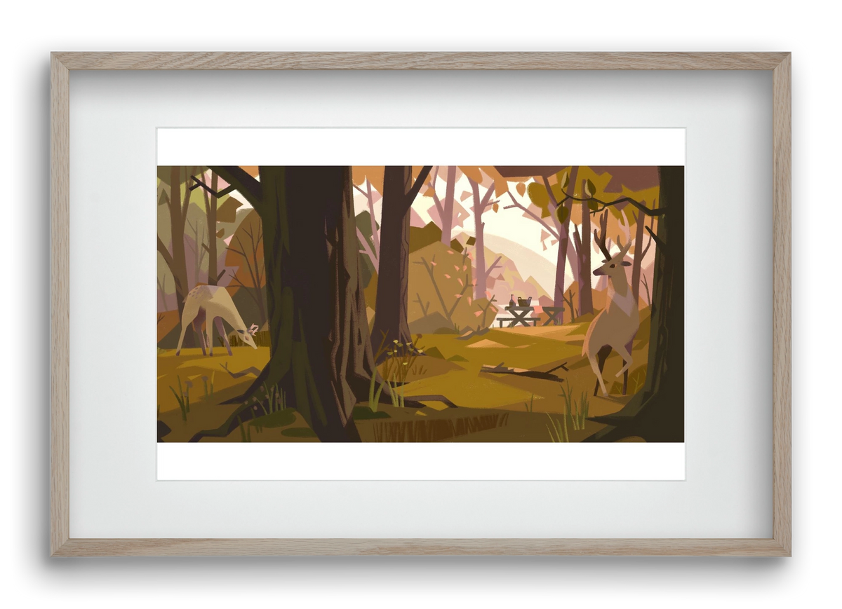 Autumn vibes, 60x40 cm (45x30 cm), Tölgy keret, paszpartuval